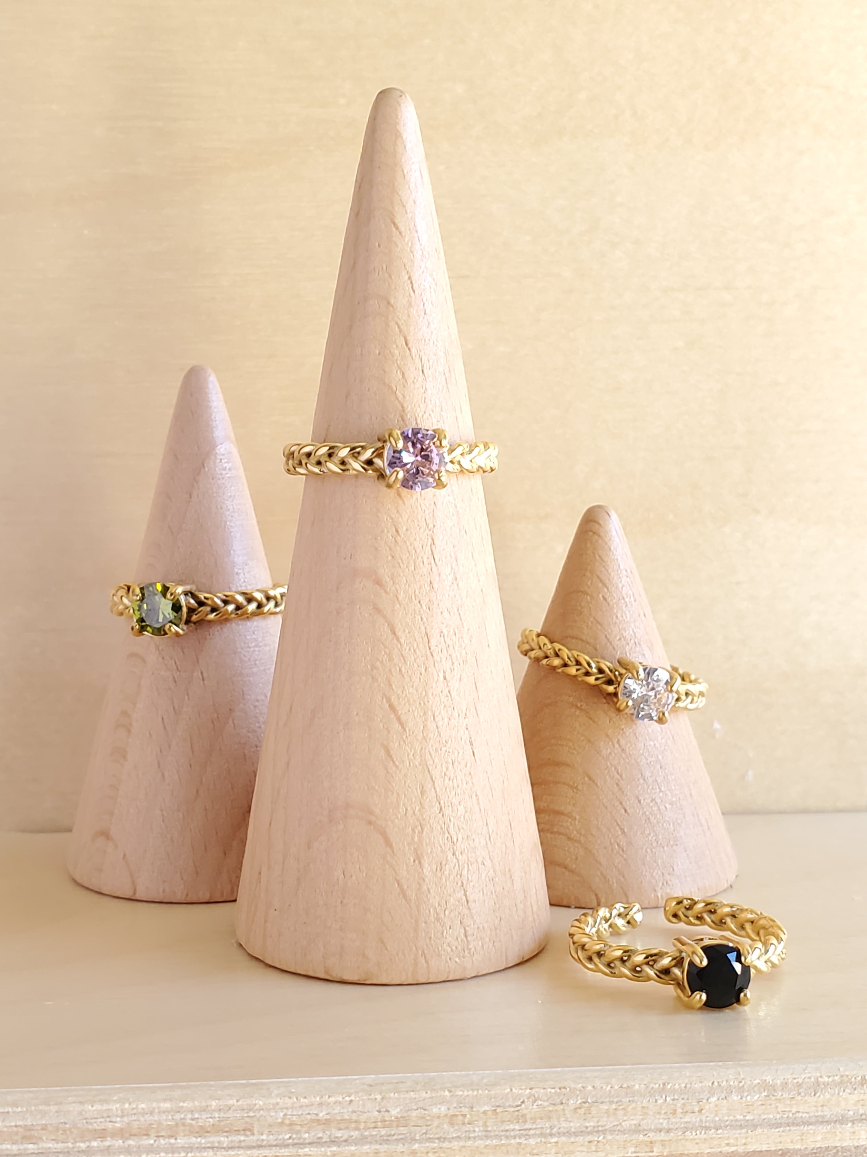 Retro Crystal Ring - Clear