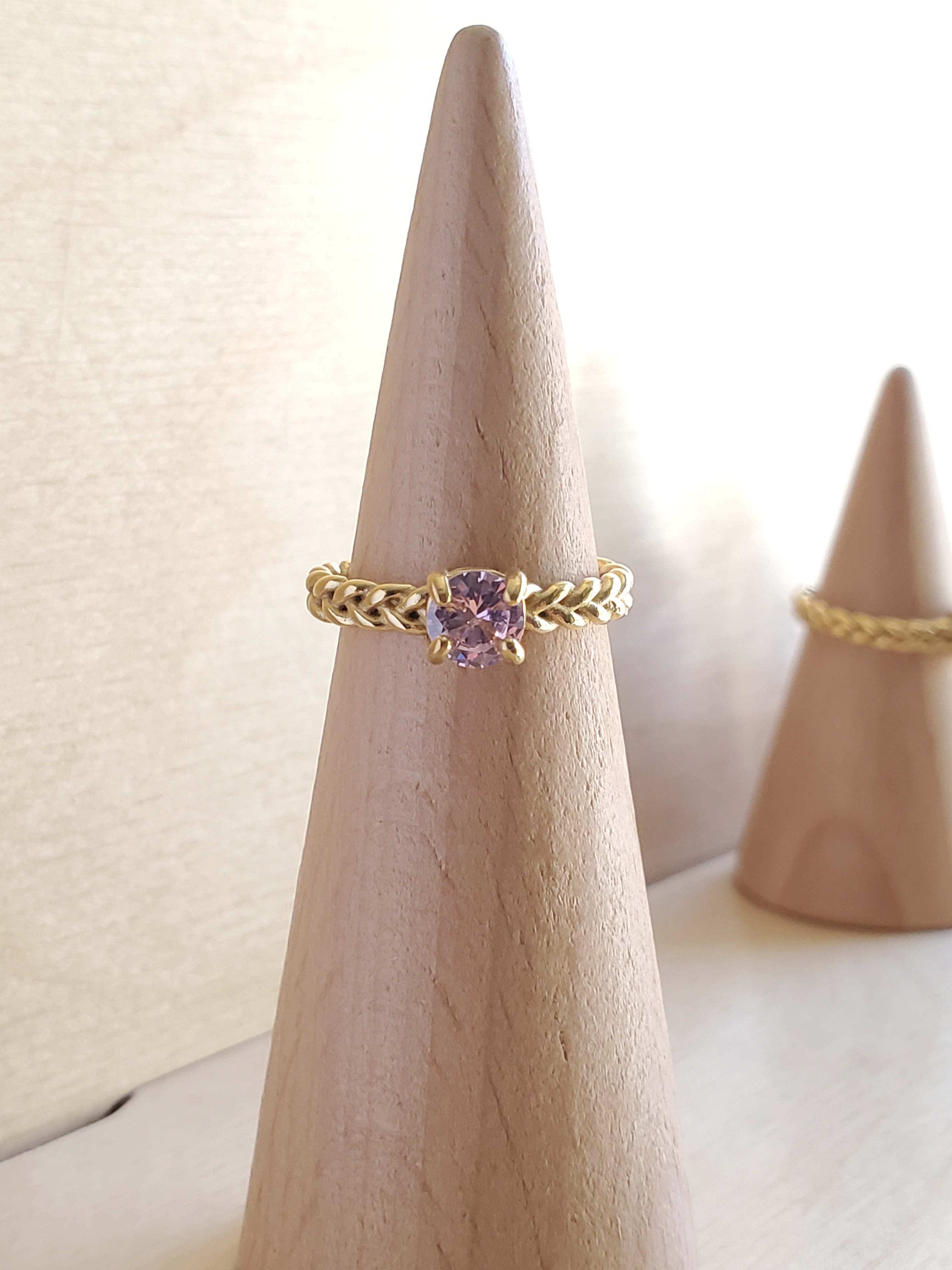 Retro Crystal Ring - Clear