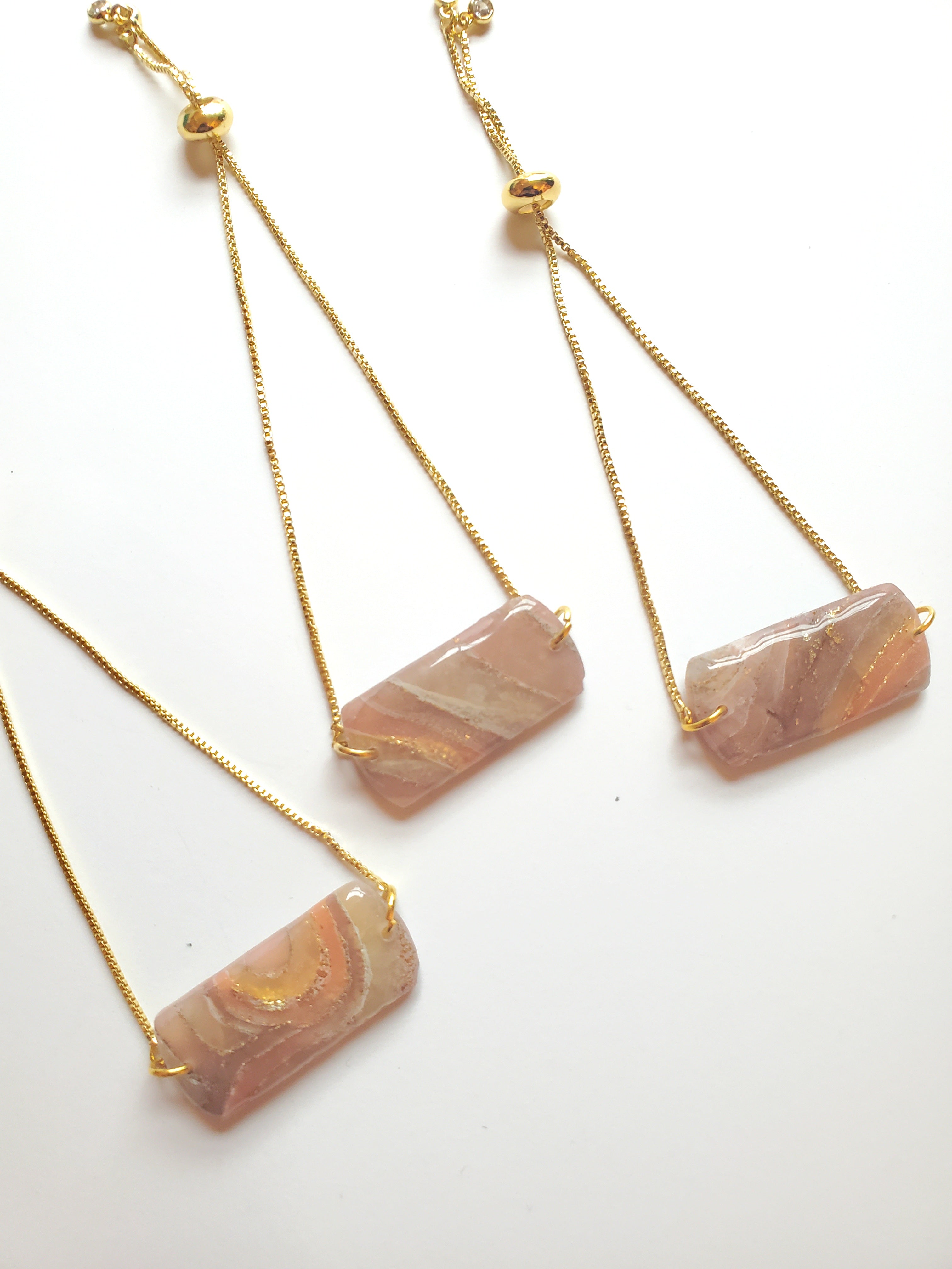 Nature Inspired Clay Pendant Bracelet