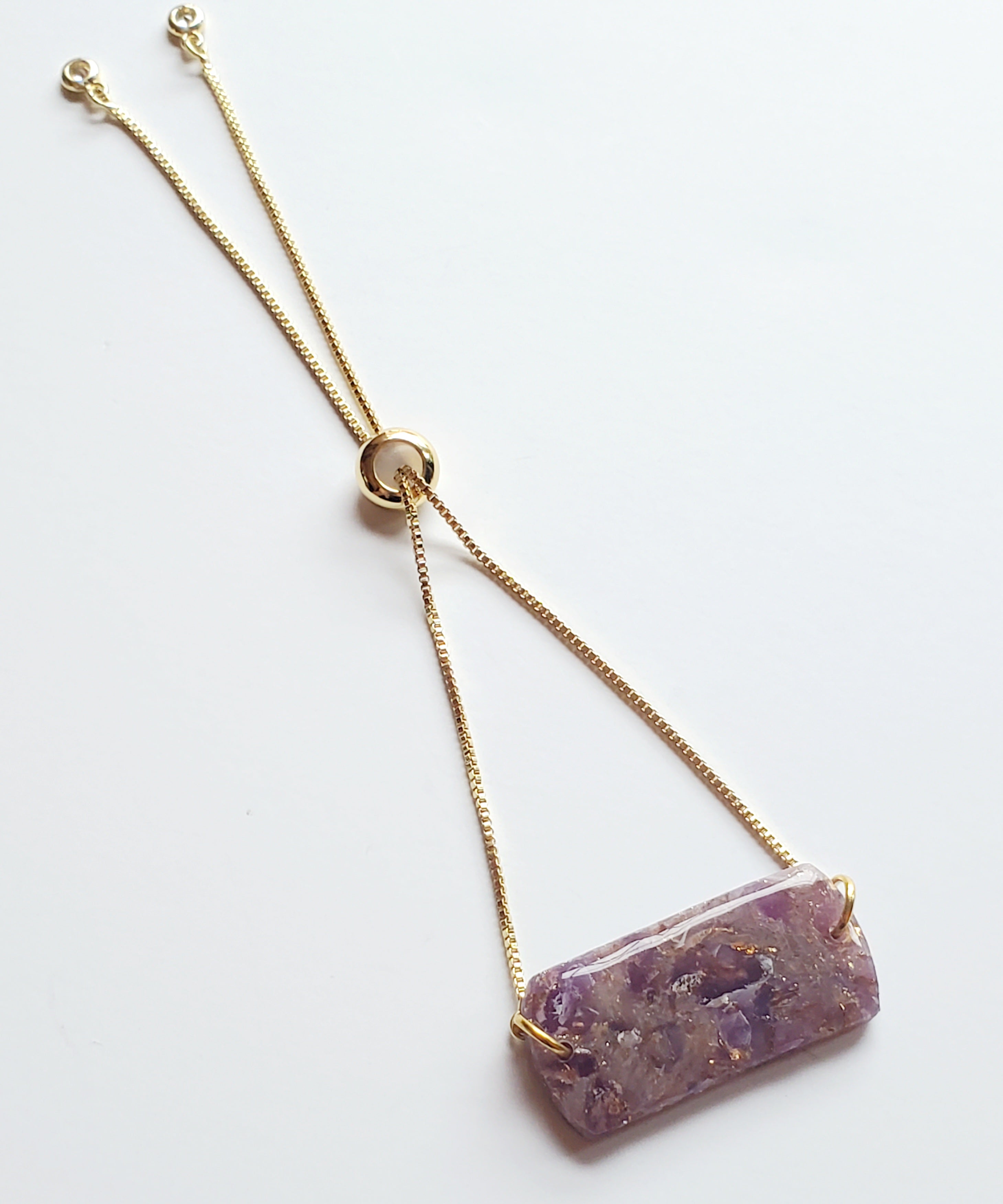 Nature Inspired Clay Pendant Bracelet