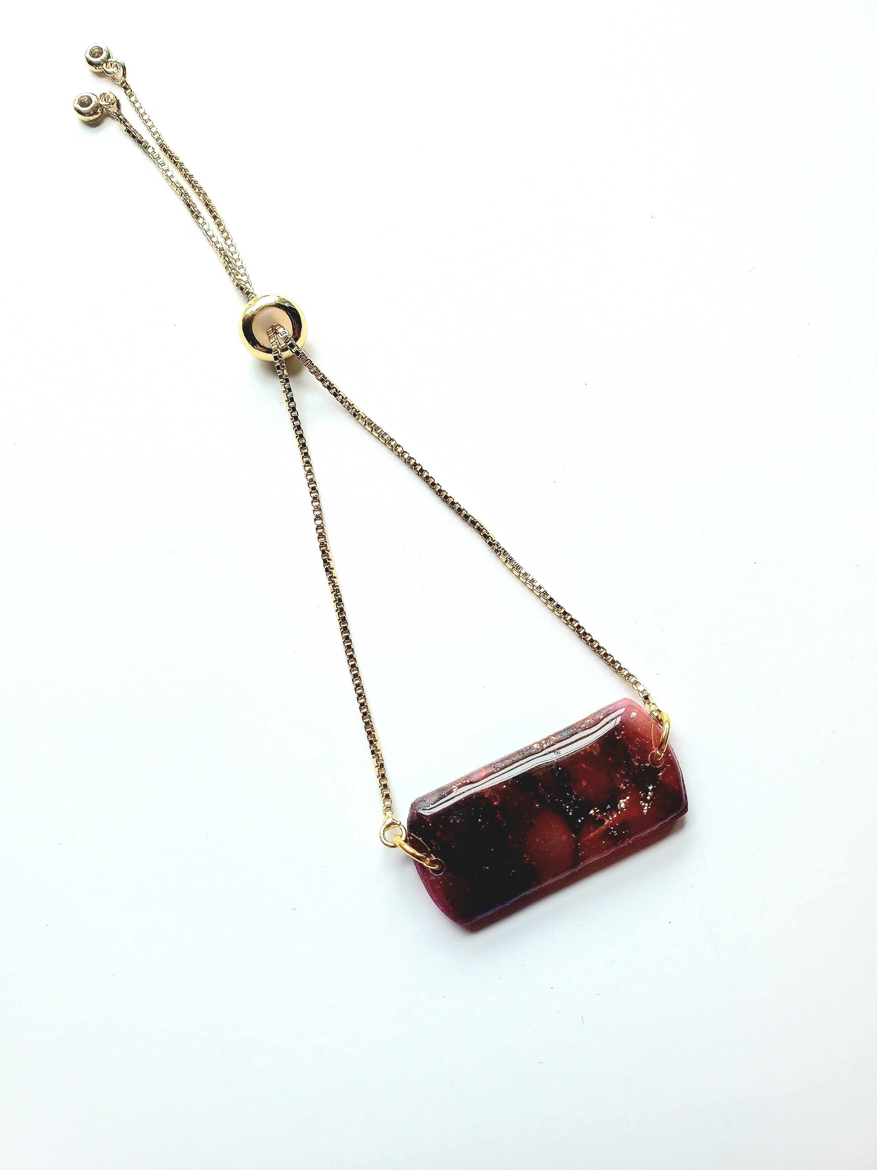 Nature Inspired Clay Pendant Bracelet