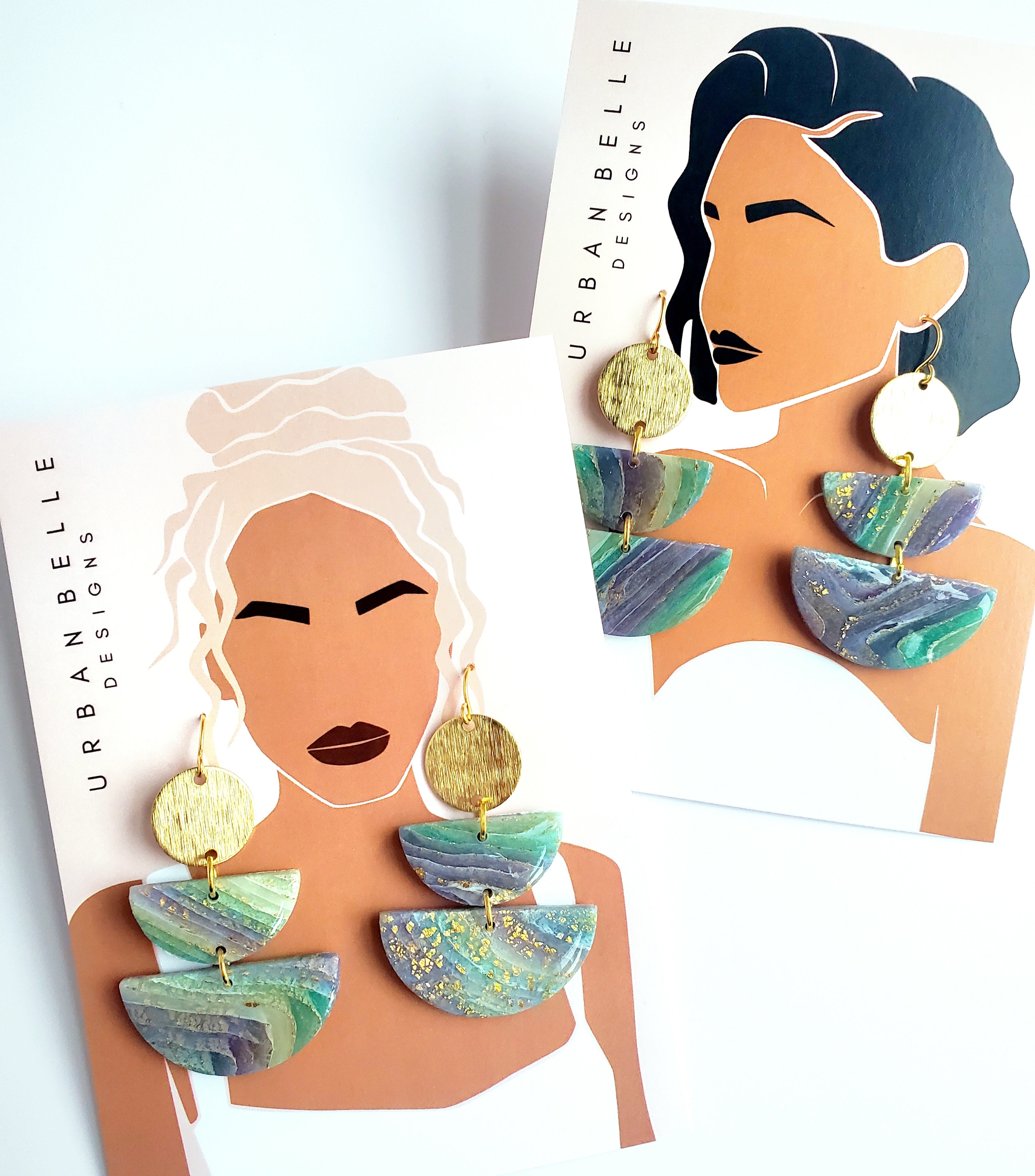 LUNA Statement Earrings - Agate Meadow