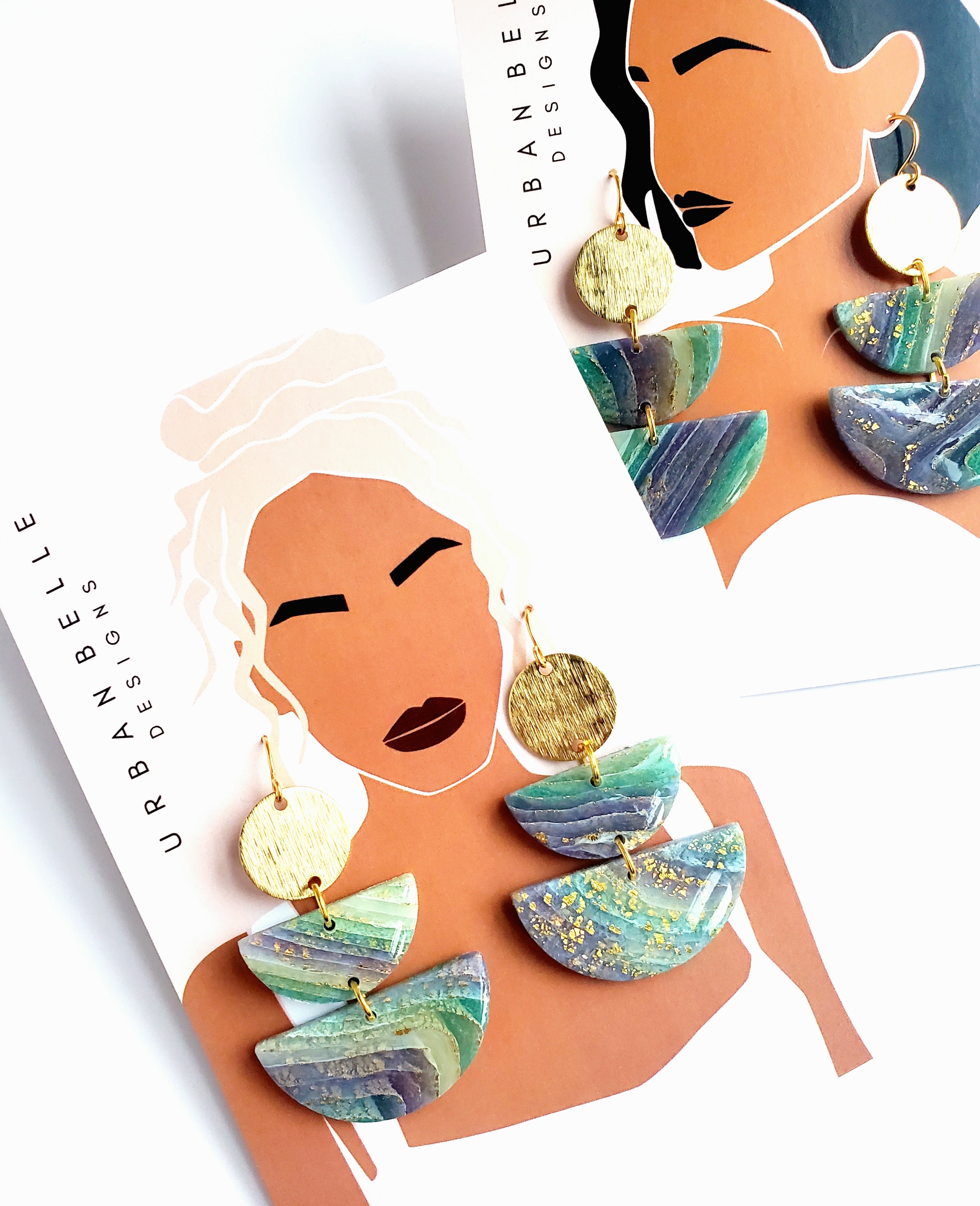 LUNA Statement Earrings - Agate Meadow