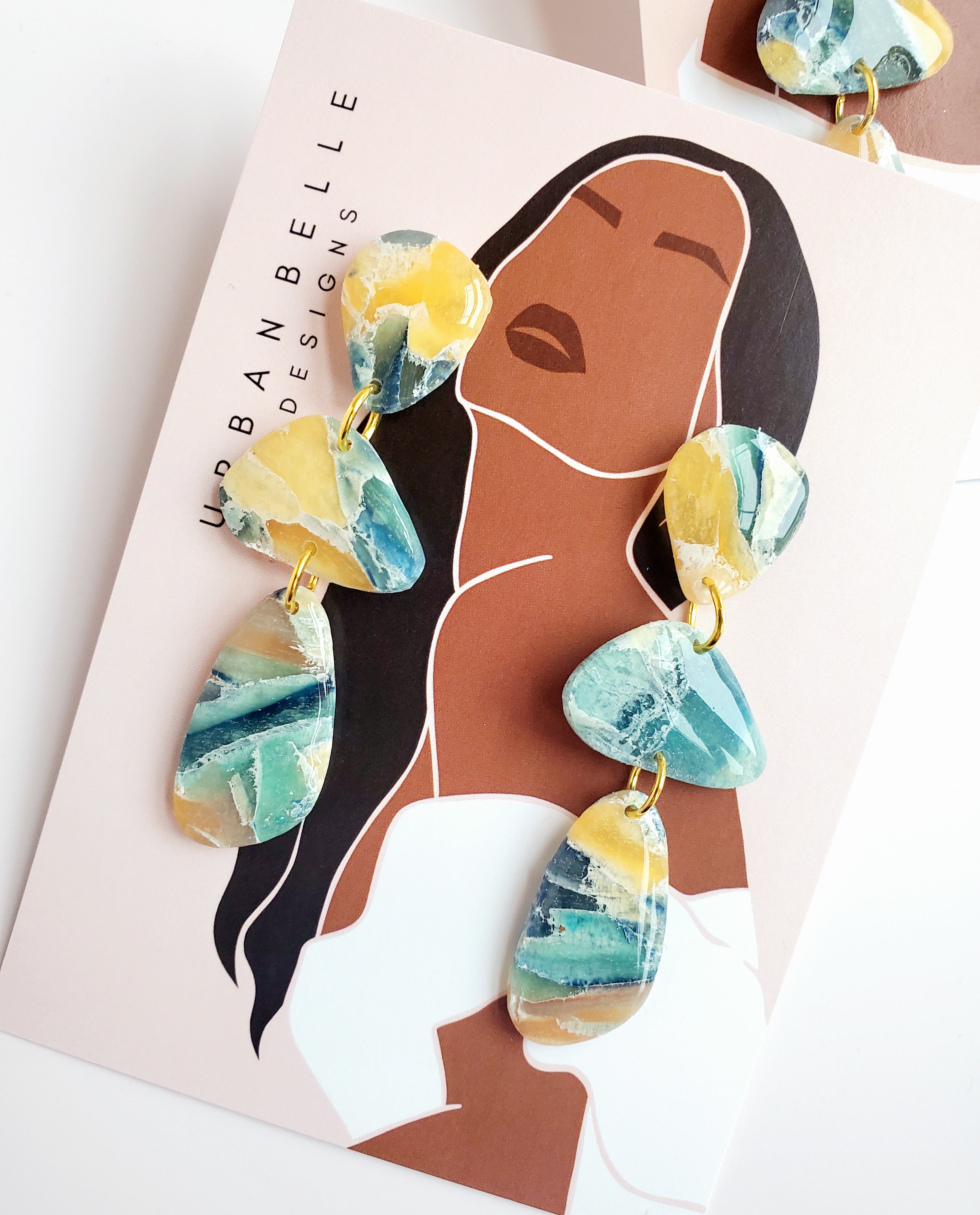 PENELOPE Statement Earrings - Golden Coast
