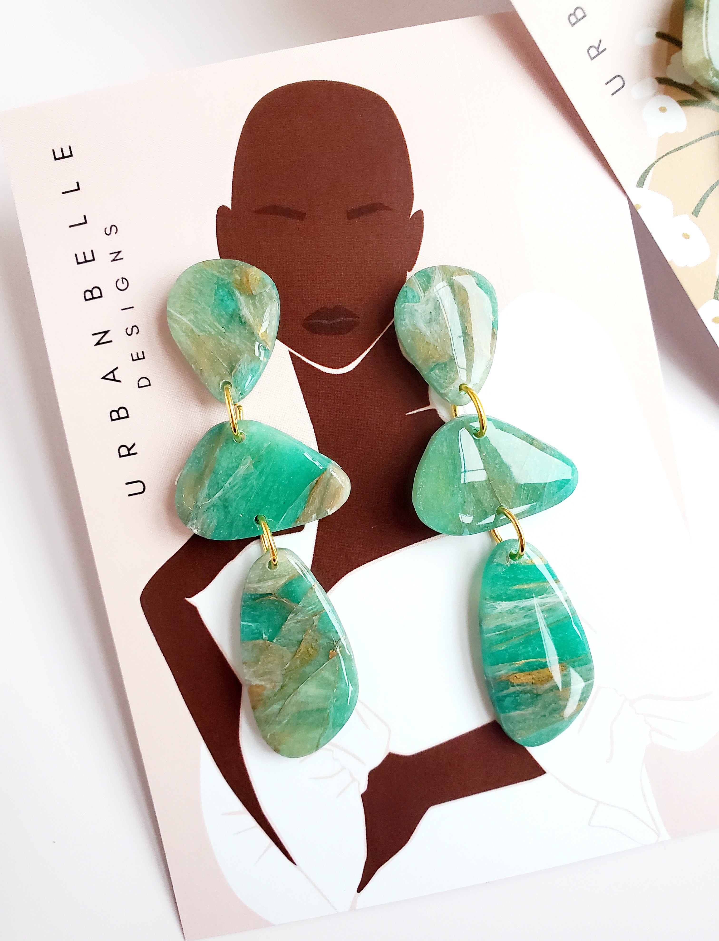 PENELOPE Statement Earrings - Emerald Essence
