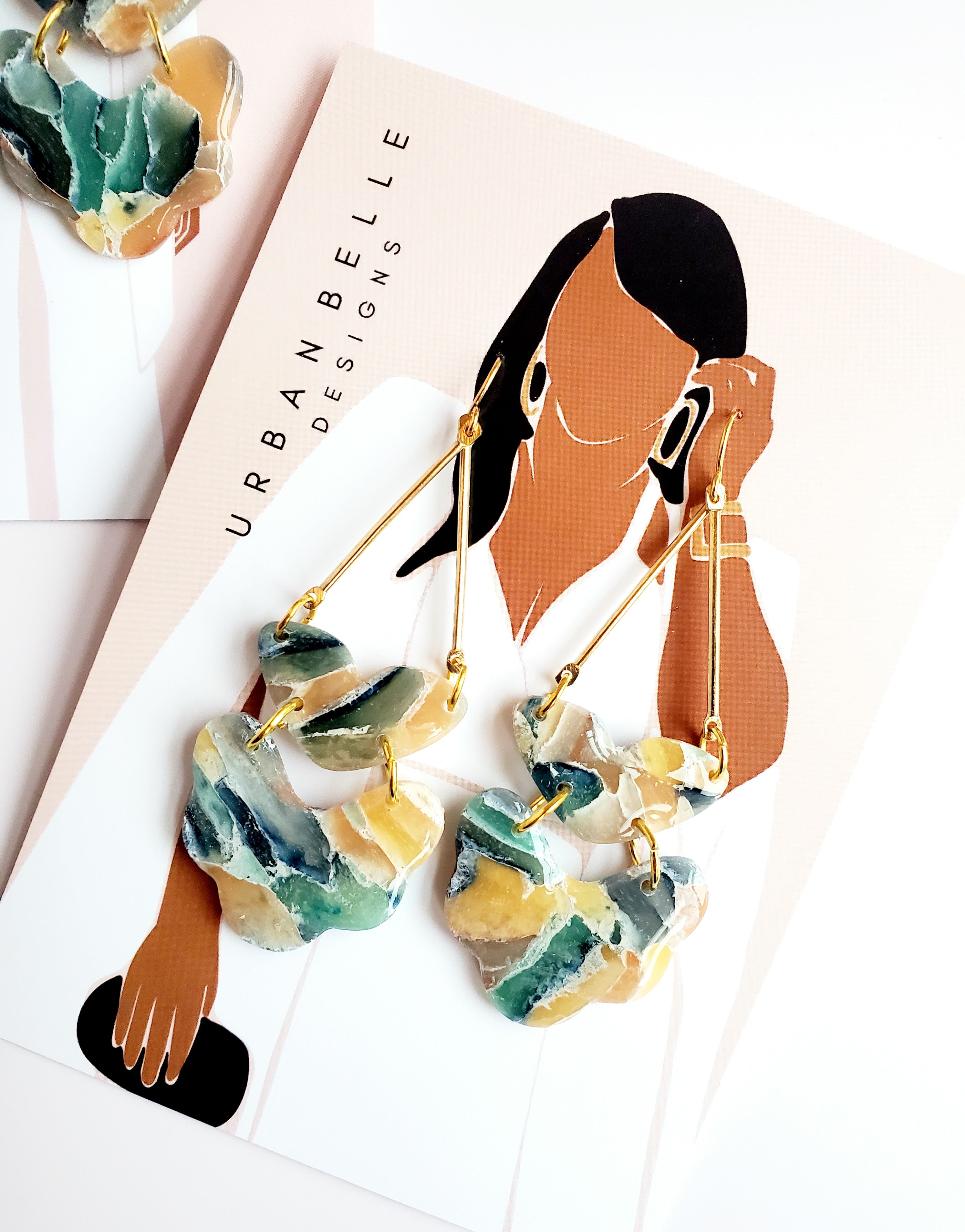 VERONICA Statement Earrings - Golden Coast