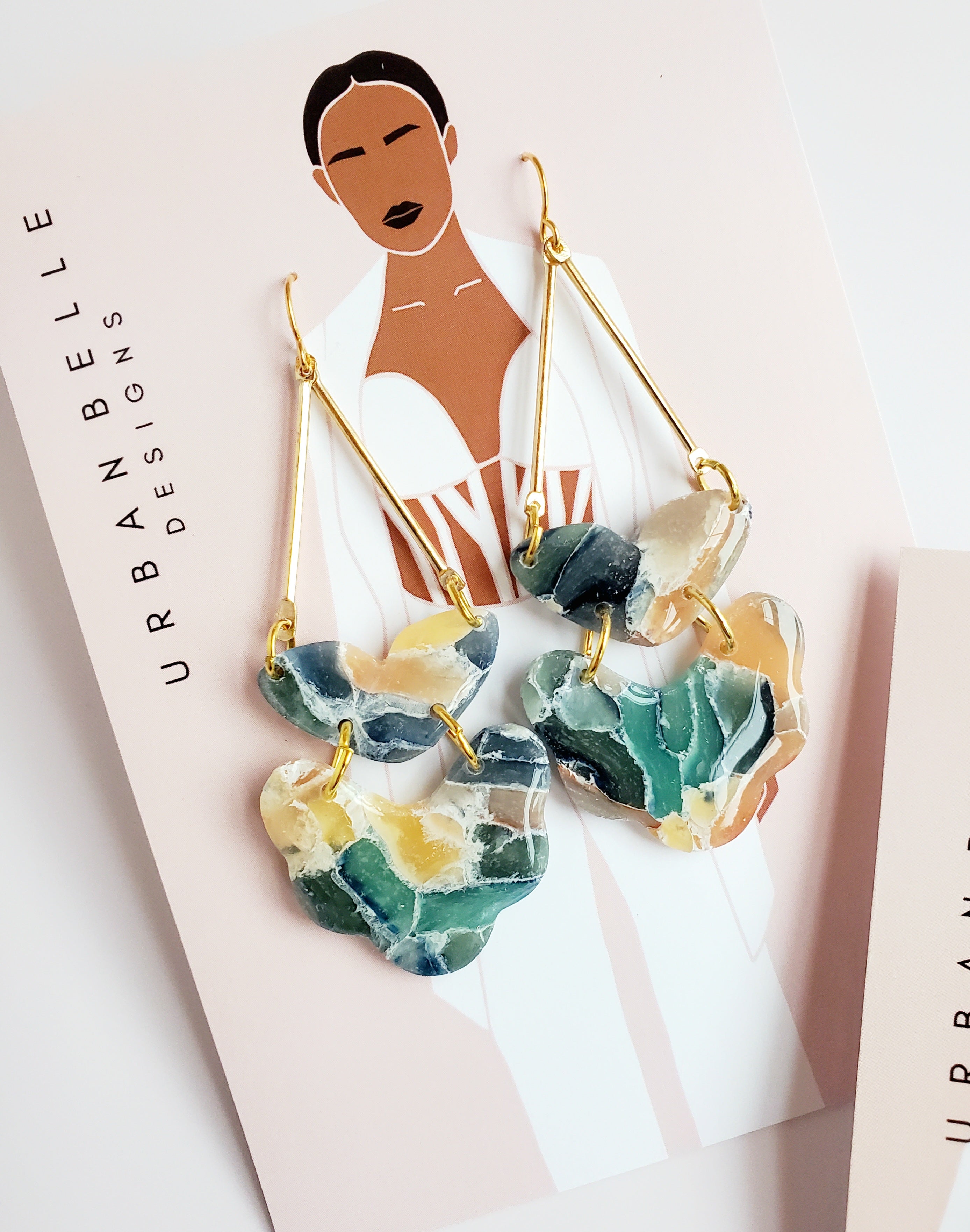 VERONICA Statement Earrings - Golden Coast