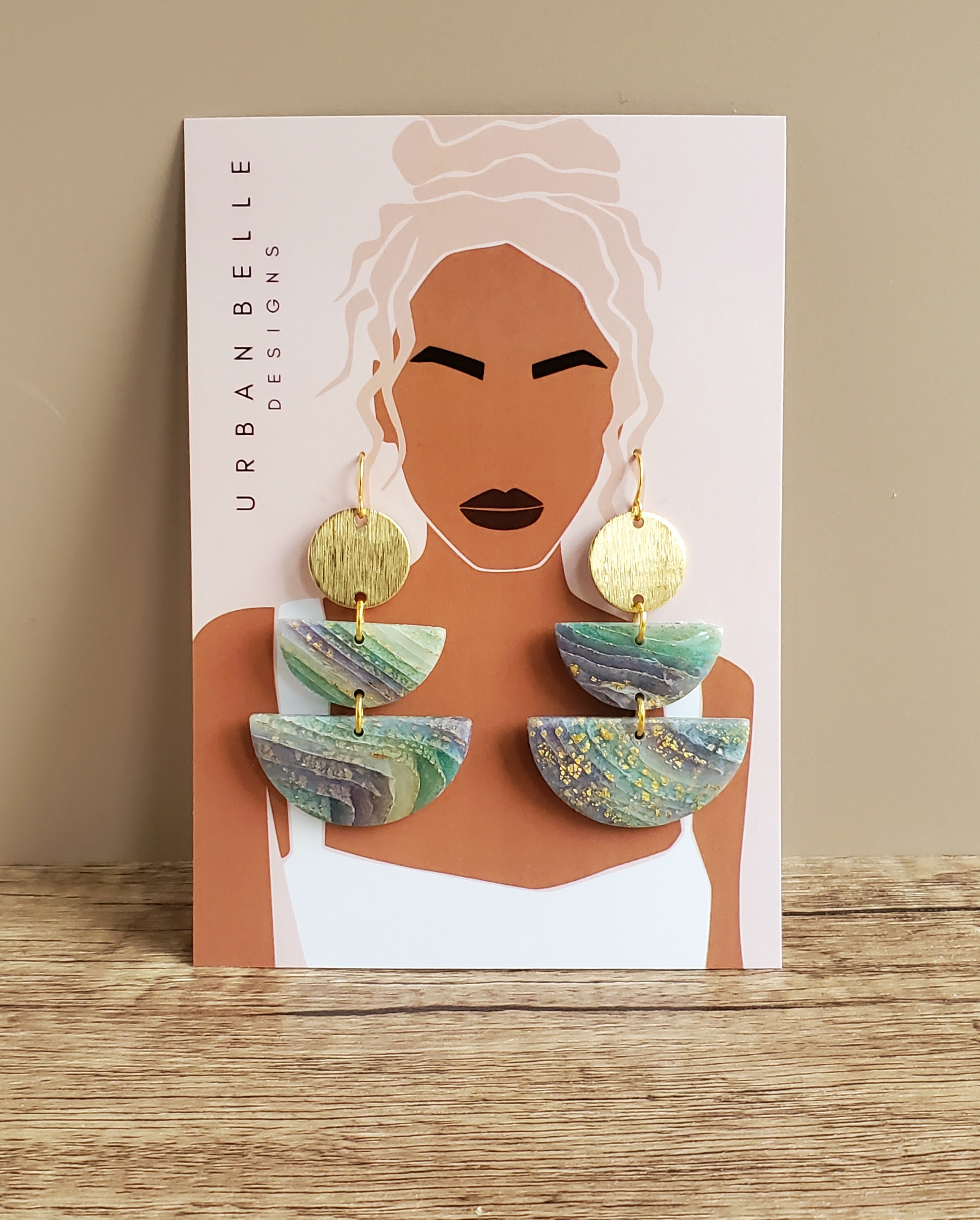 LUNA Statement Earrings - Agate Meadow