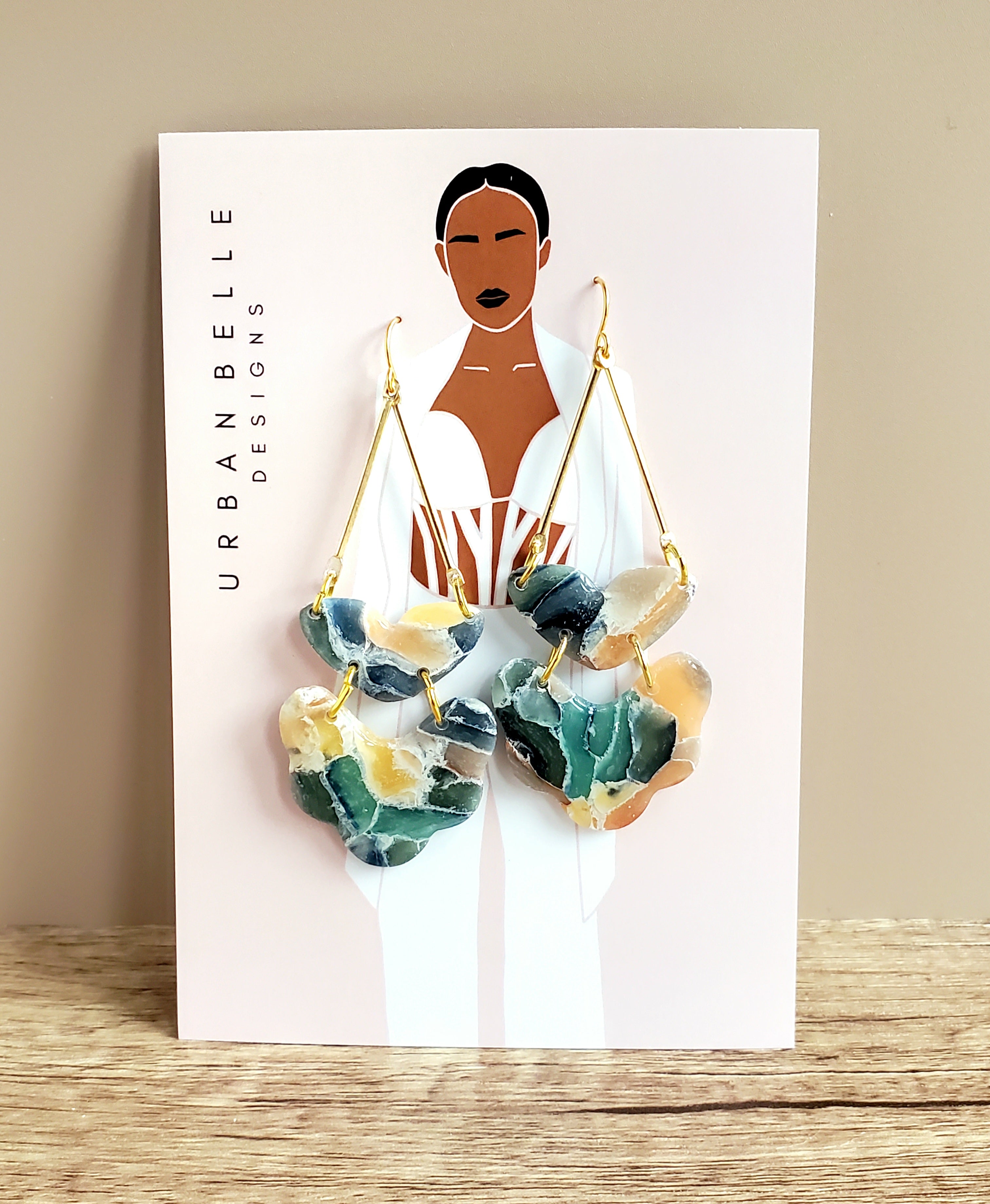 VERONICA Statement Earrings - Golden Coast