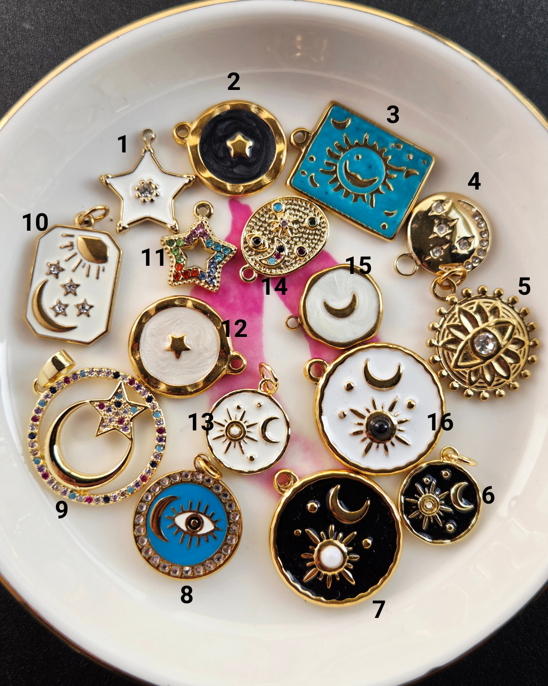 Celestial Charm Edit - Star, Moon & Sun Charms for Custom Jewelry, Necklaces & Bracelets