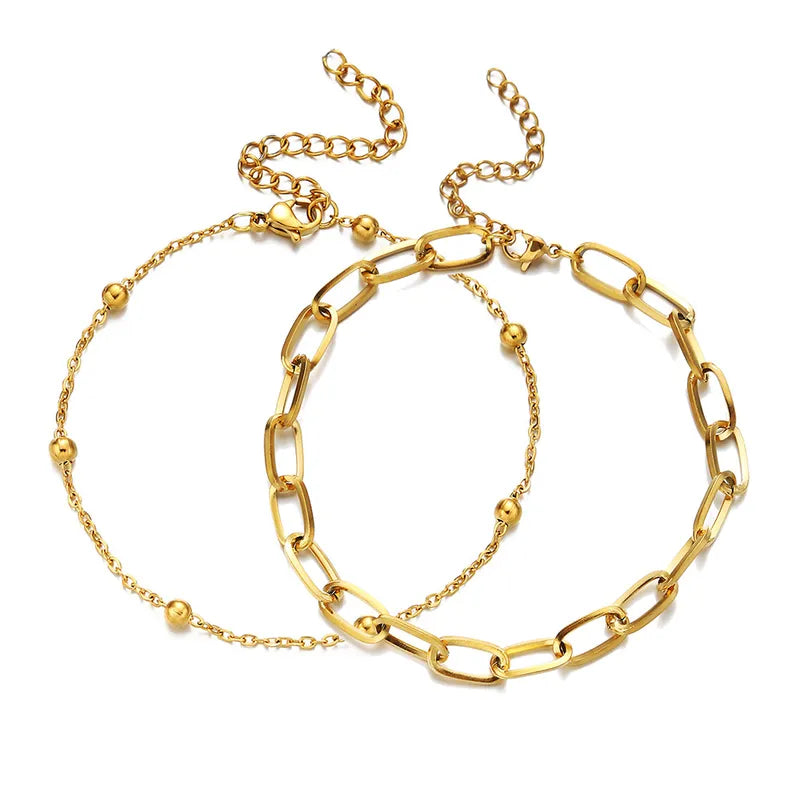 Dainty Layered Bracelet Duo