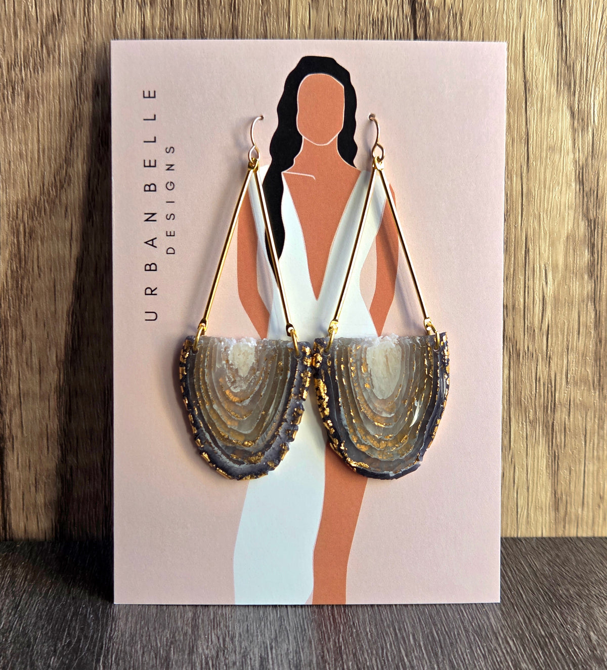 GAIA 14K Gold Filled Chandelier Statement Earrings - Ash