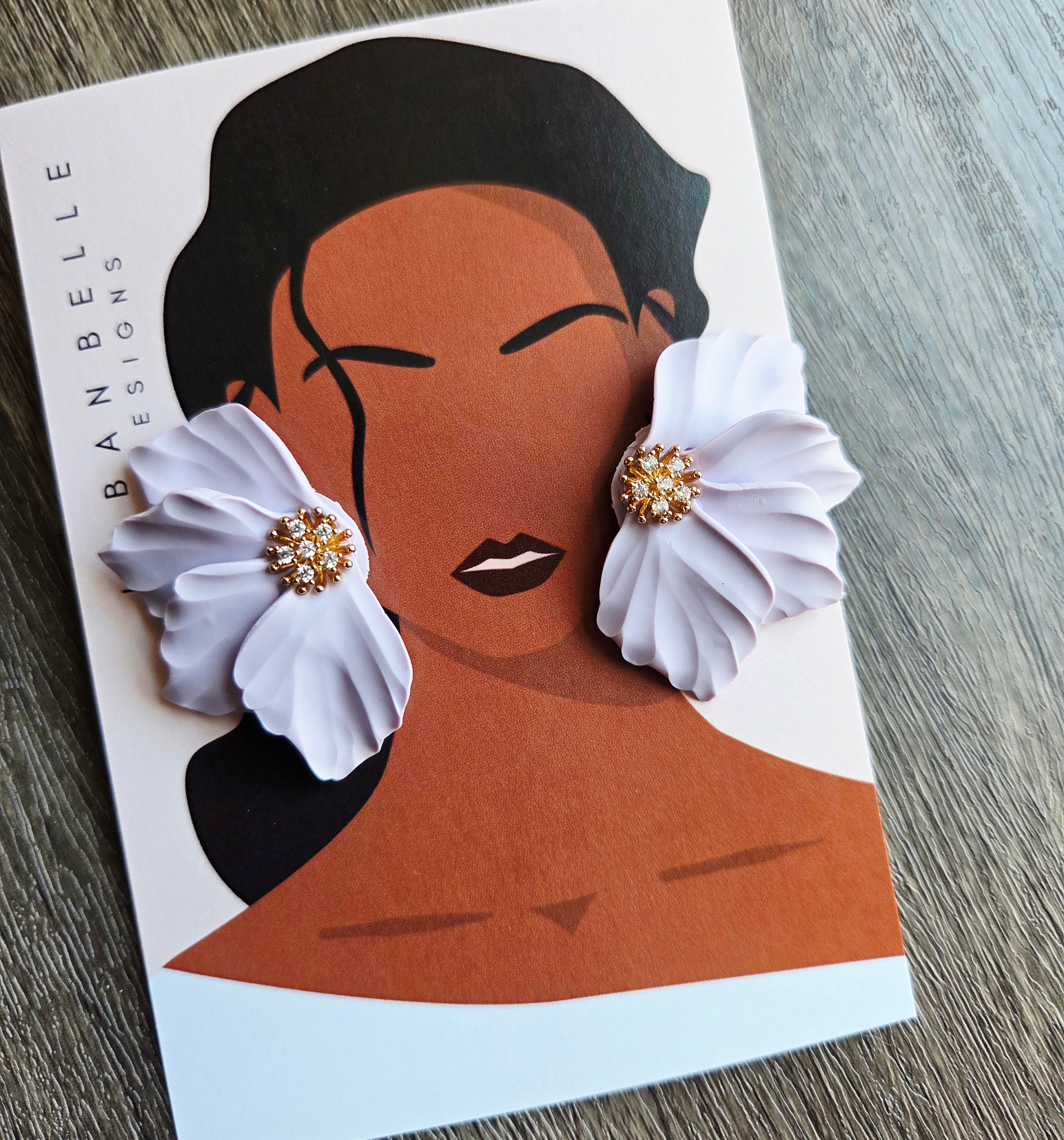 LEA Floral Statement Earrings - Lilac/Rose Pink