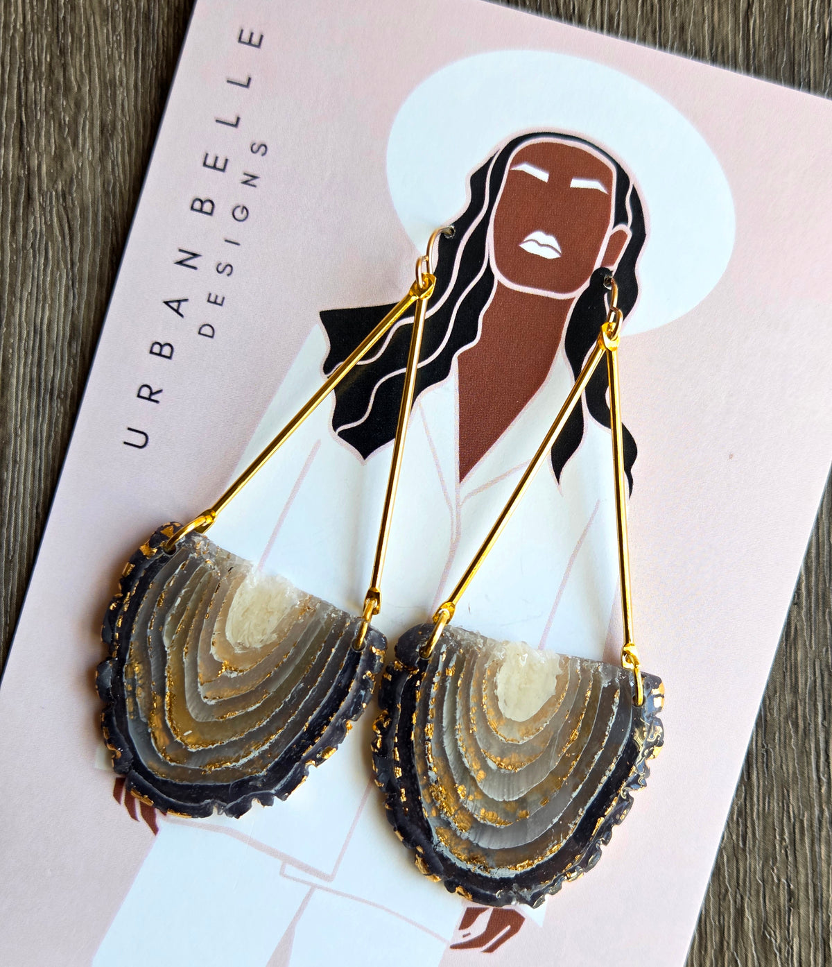 GAIA 14K Gold Filled Chandelier Statement Earrings - Ash