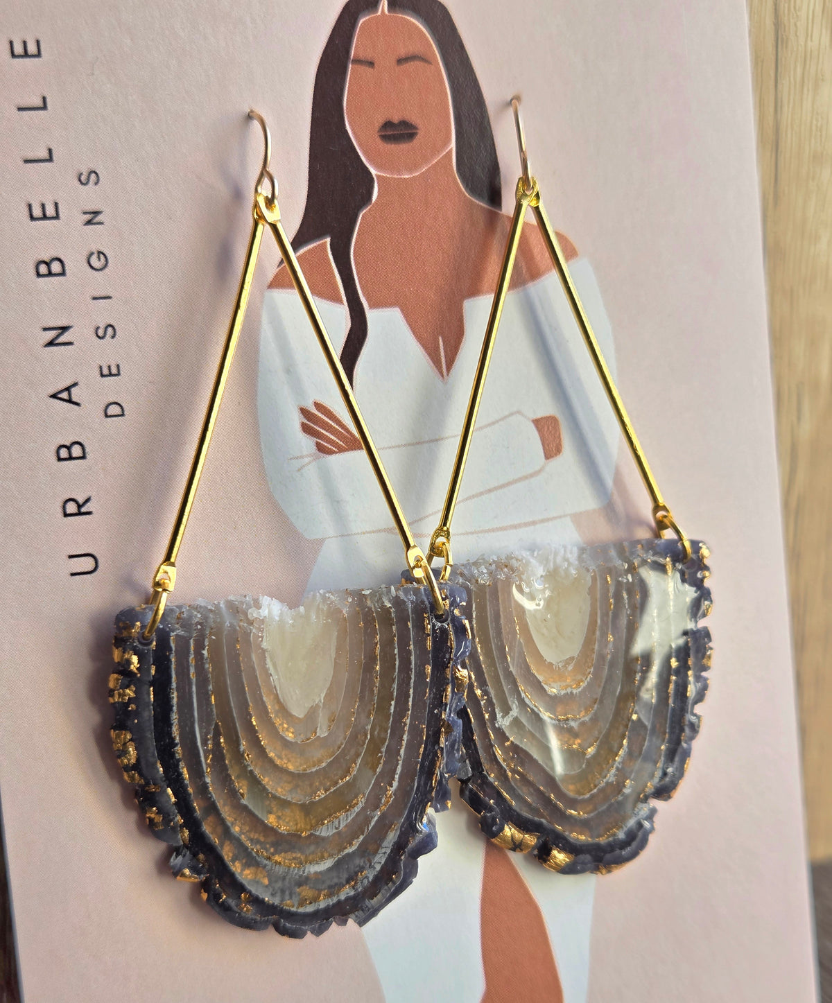 GAIA 14K Gold Filled Chandelier Statement Earrings - Ash