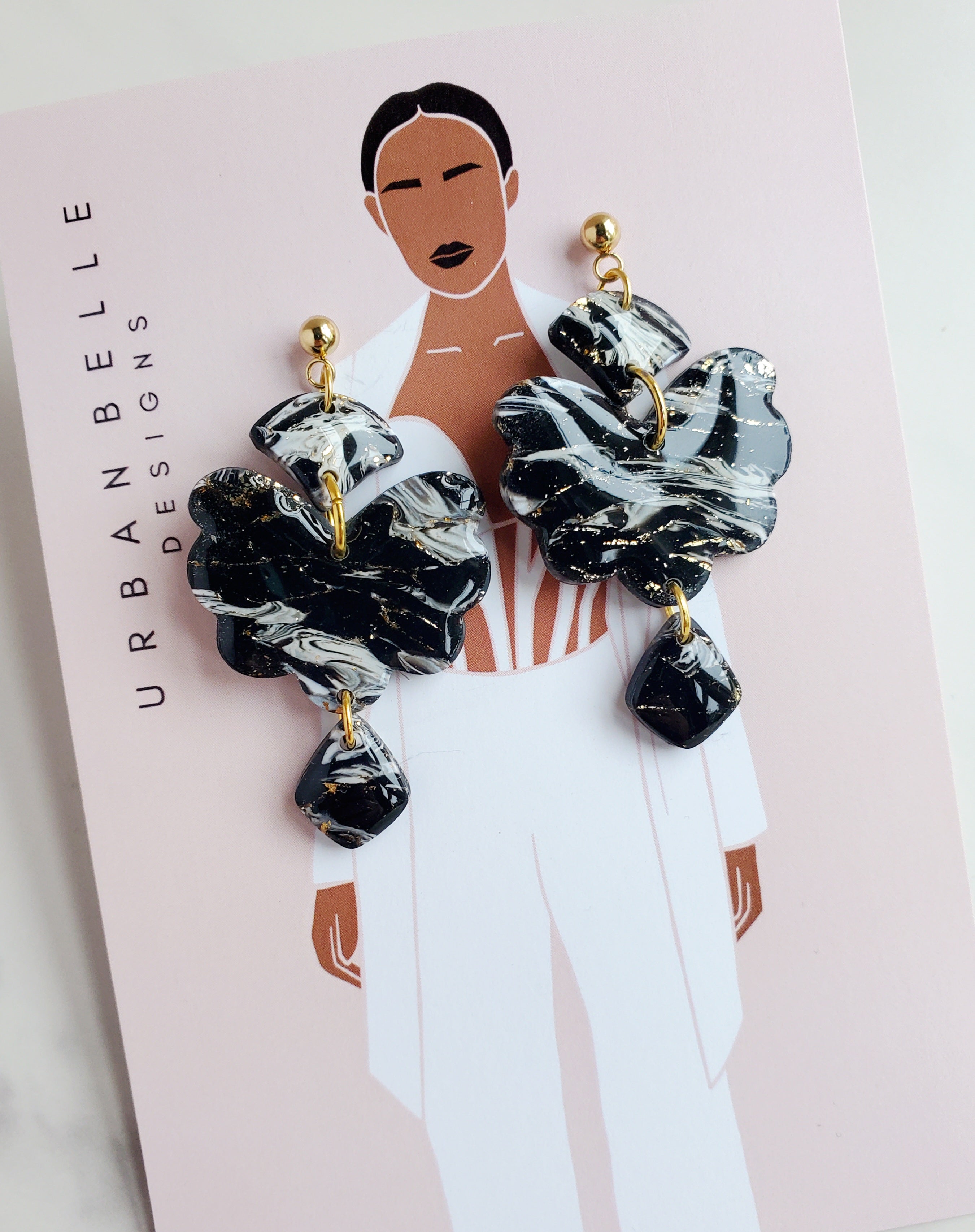 ISLA Marbled Statement Earrings