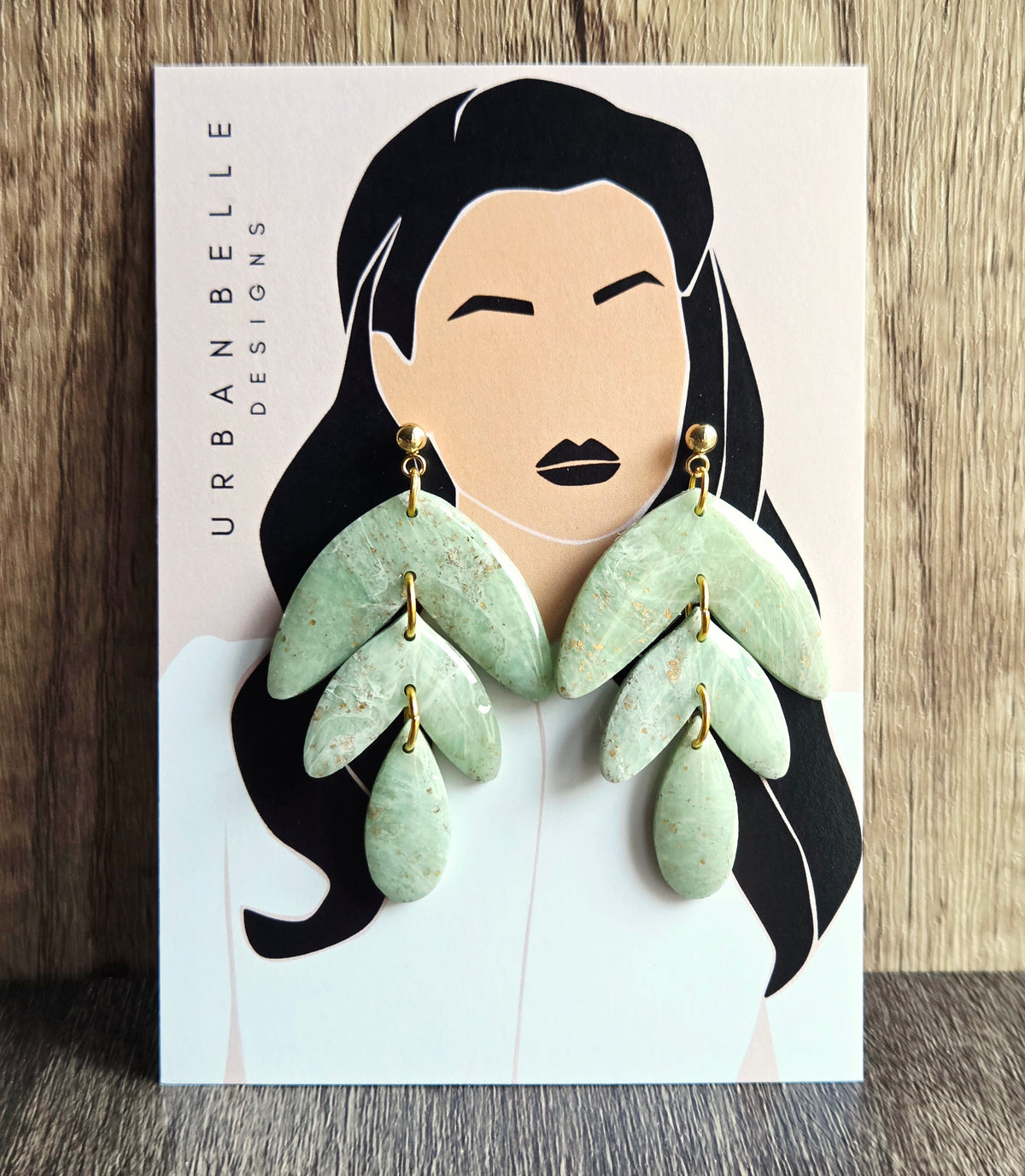 CAMILLE Statement Earrings - Jade Inspired