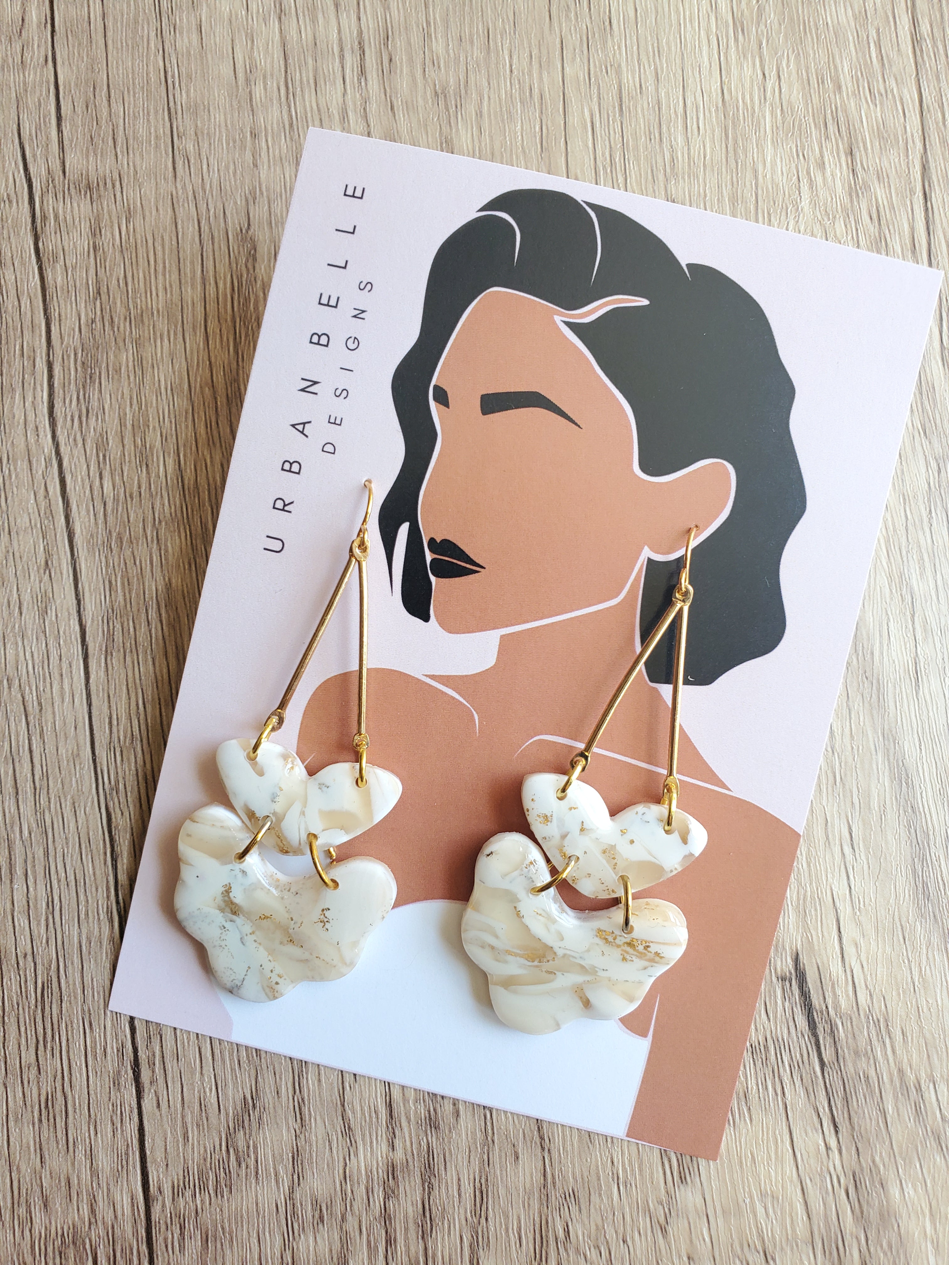 VERONICA Marbled Statement Earrings