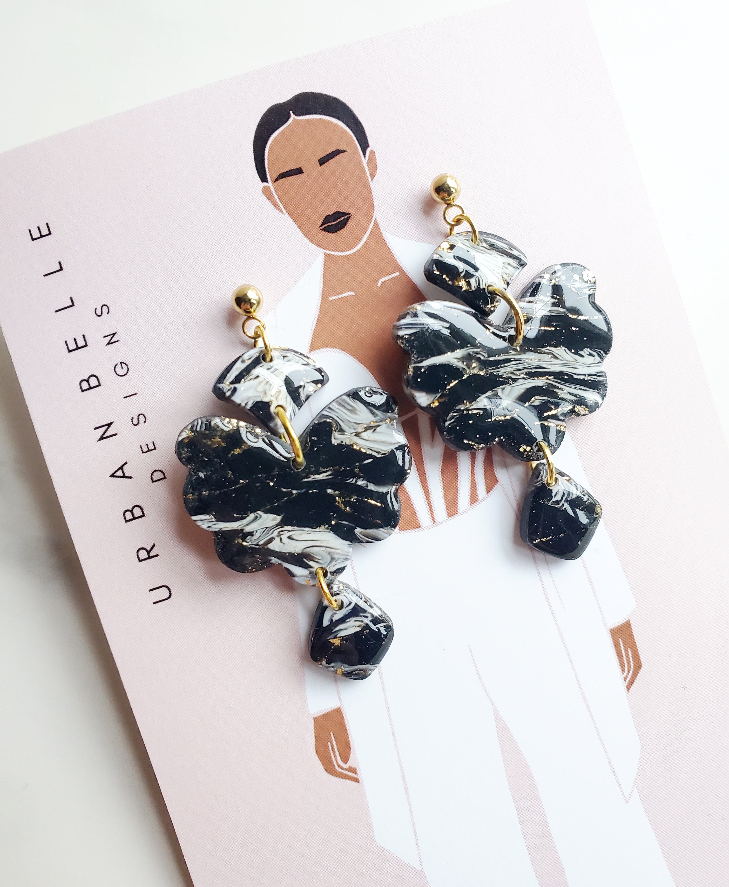 ISLA Marbled Statement Earrings