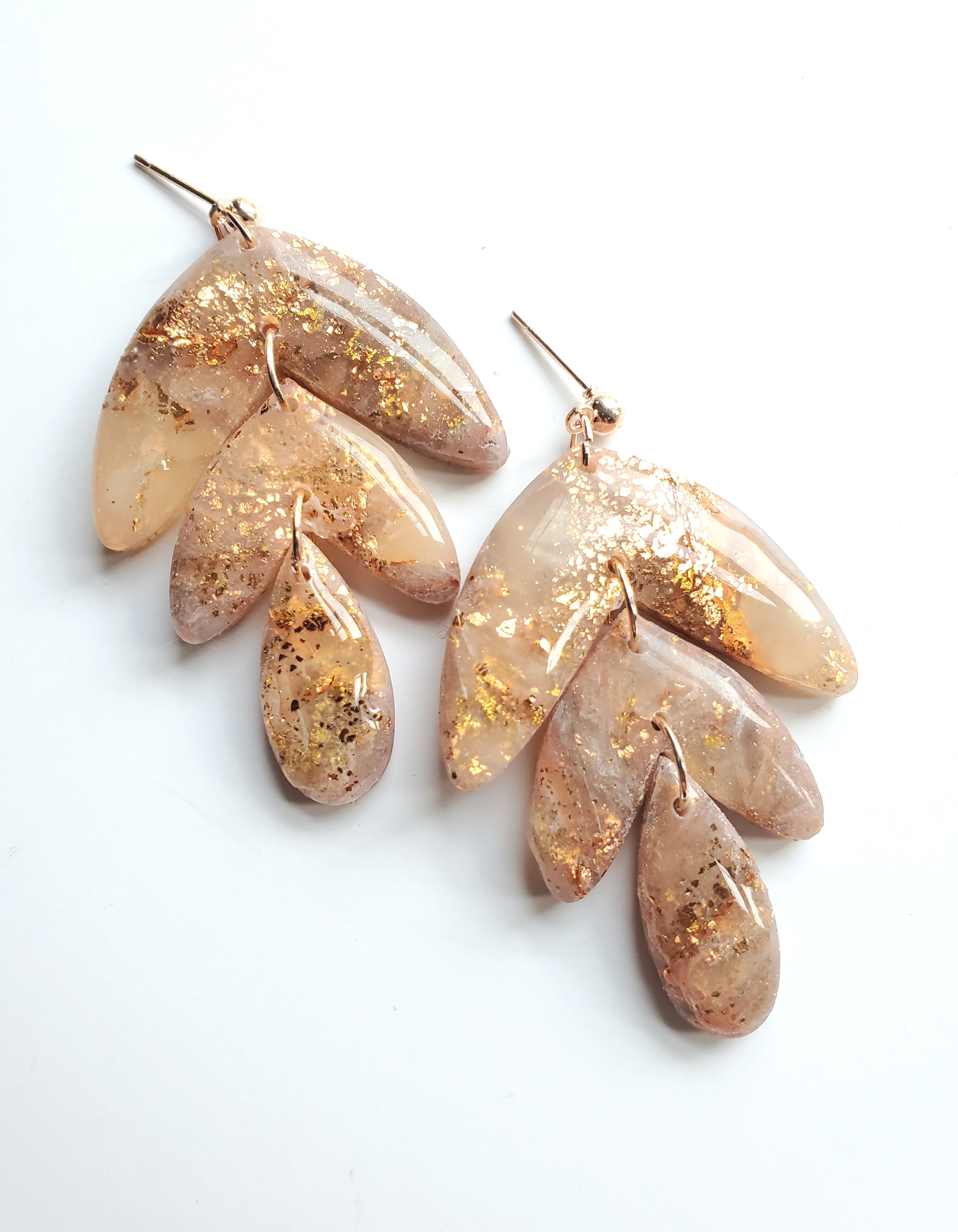 CAMILLE Statement Earrings - Rose Gold