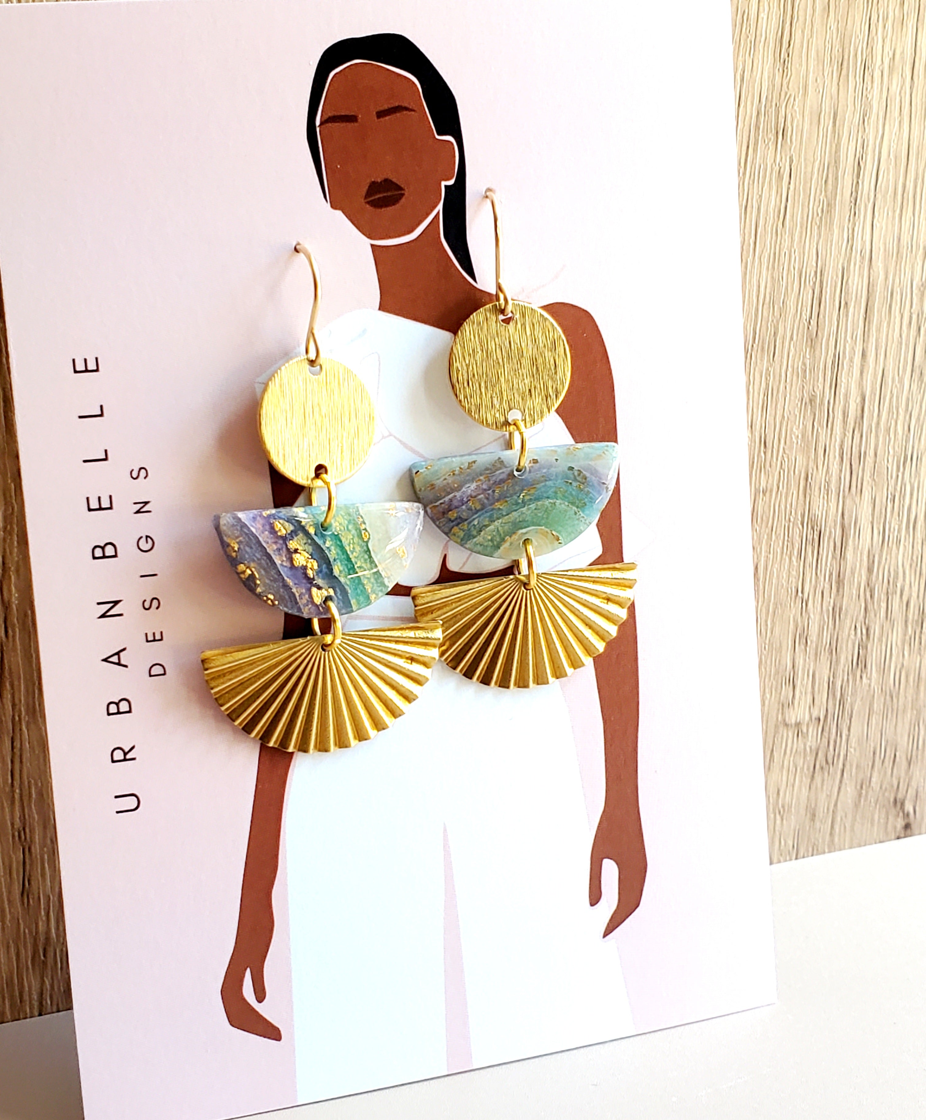 MIA Statement Earrings - Agate Meadow 14K Gold Filled