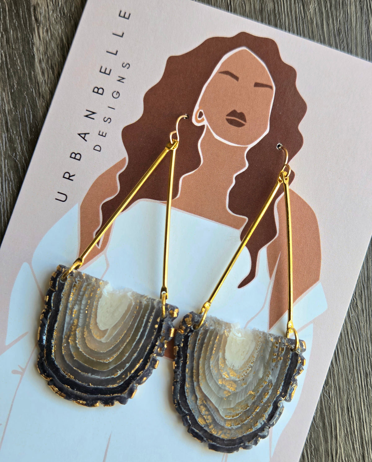 GAIA 14K Gold Filled Chandelier Statement Earrings - Ash