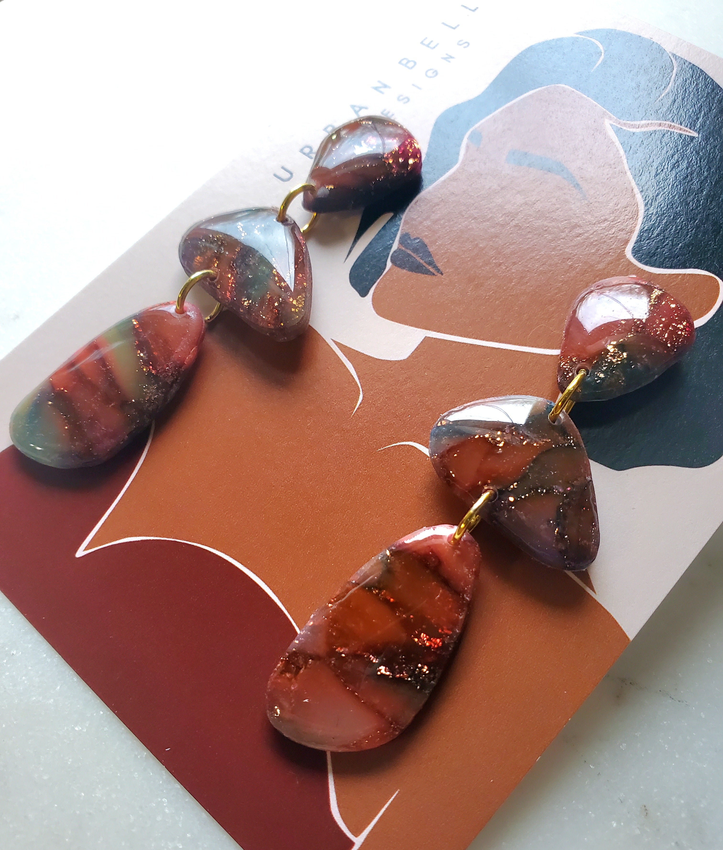 PENELOPE Gemstone Inspired Statement Earrings