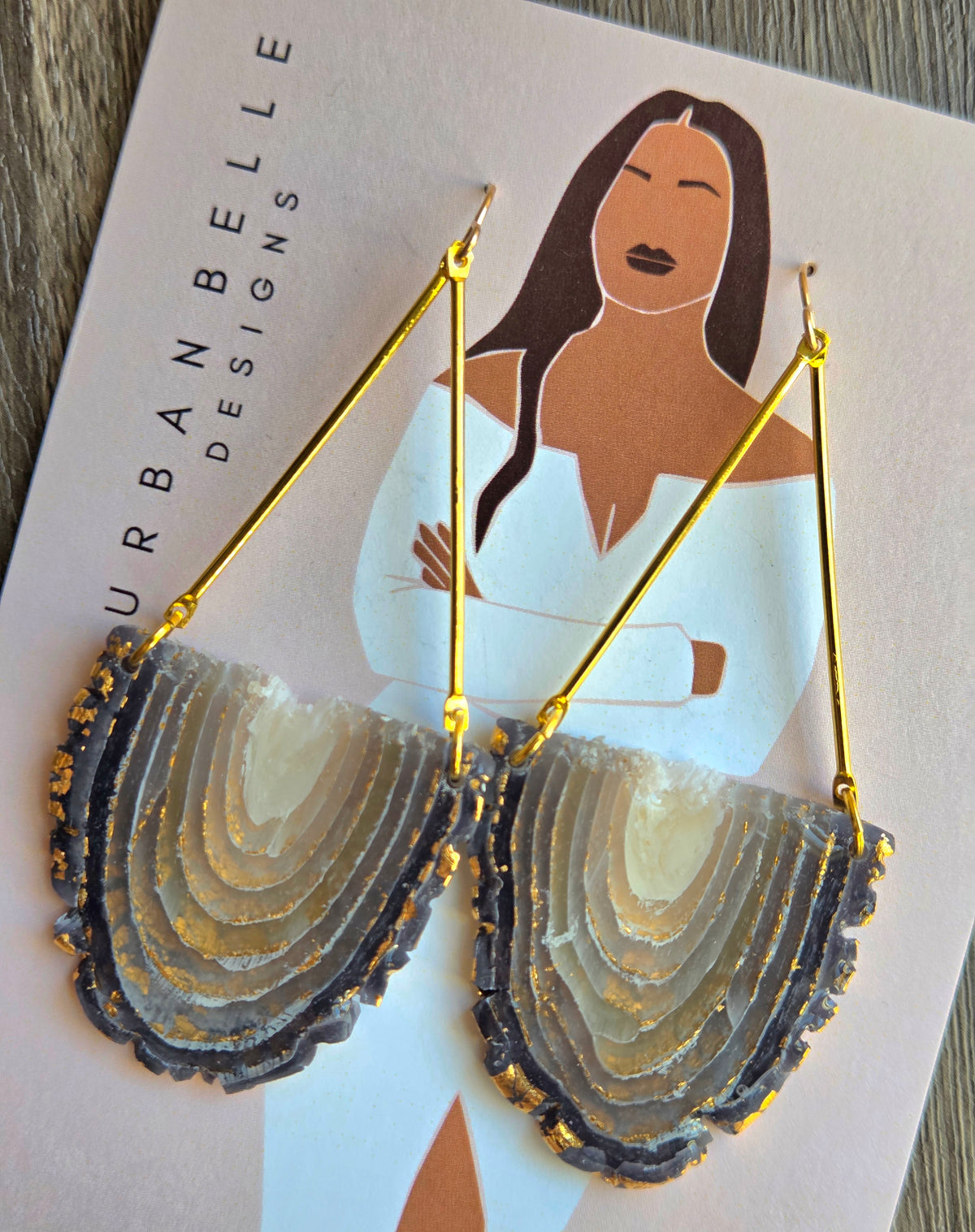 GAIA 14K Gold Filled Chandelier Statement Earrings - Ash