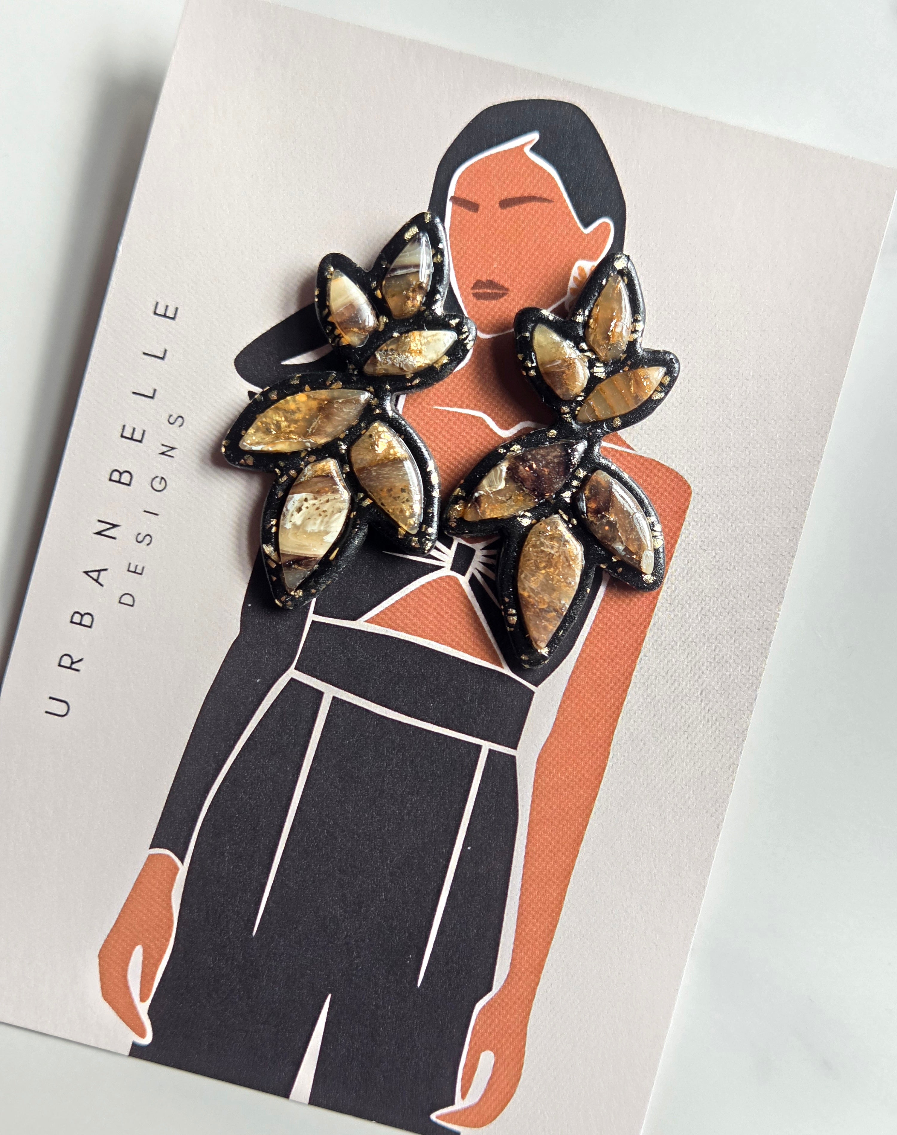 Nocturne Petal Statement Earrings