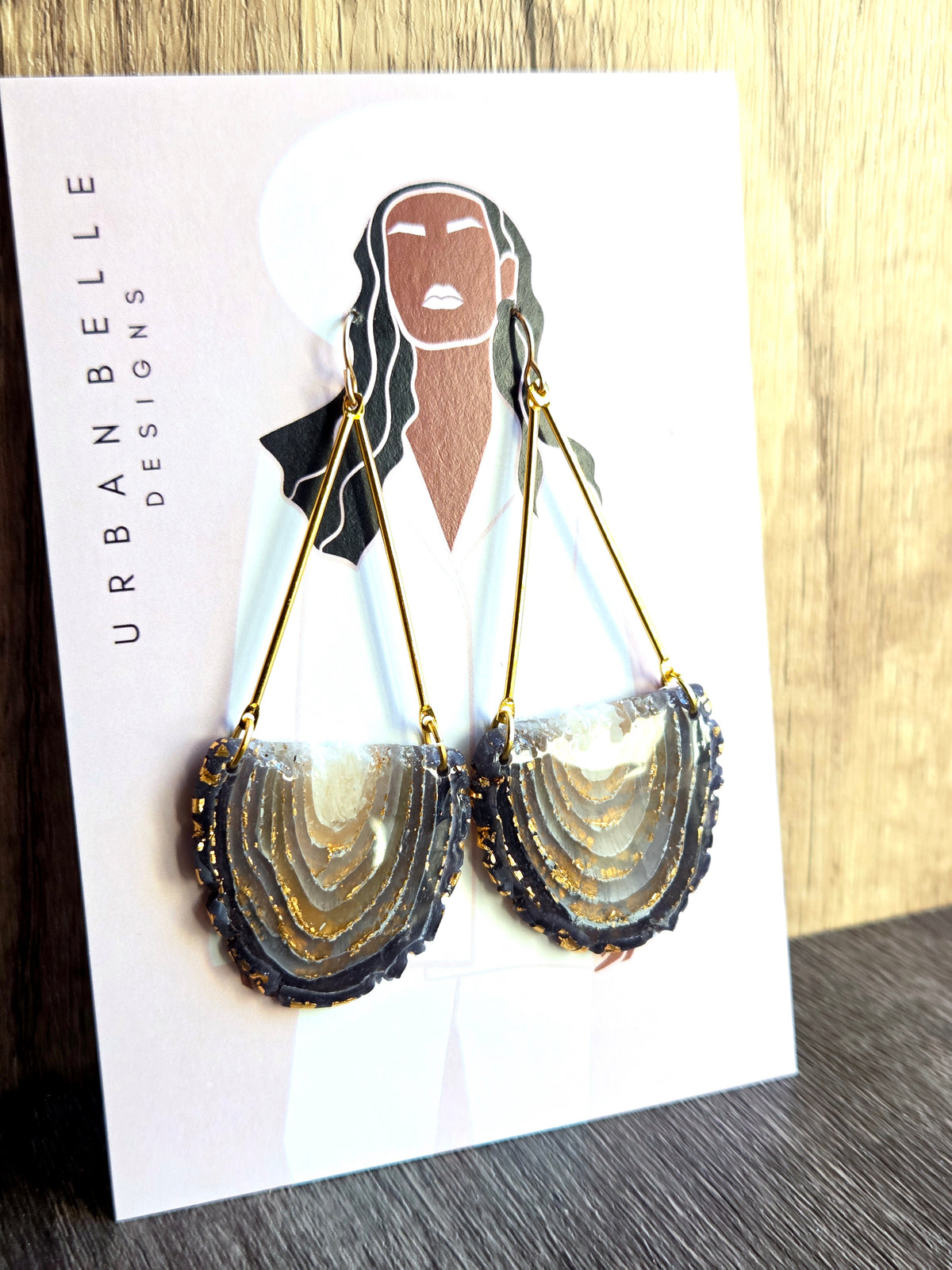 GAIA 14K Gold Filled Chandelier Statement Earrings - Ash