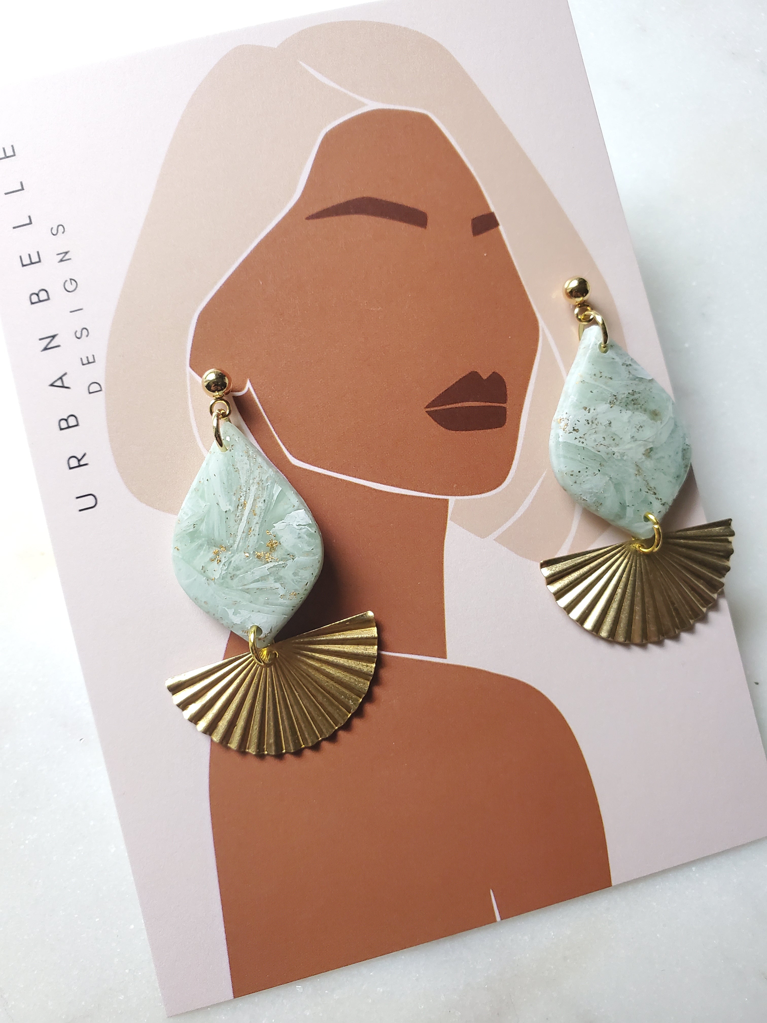 LUCILLE Jade Inspired Statement Earrings
