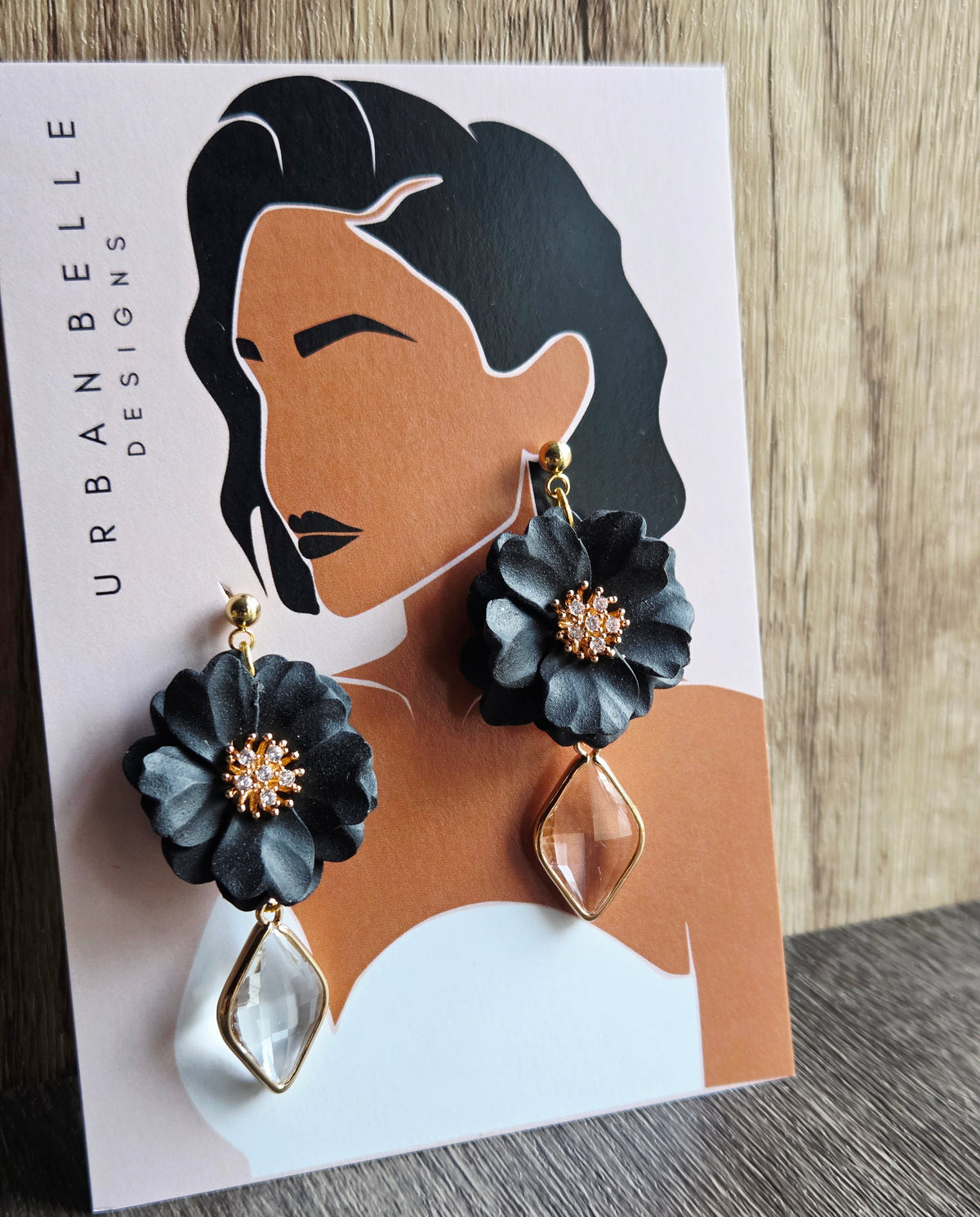 NOELLE Midnight Bloom Statement Earrings