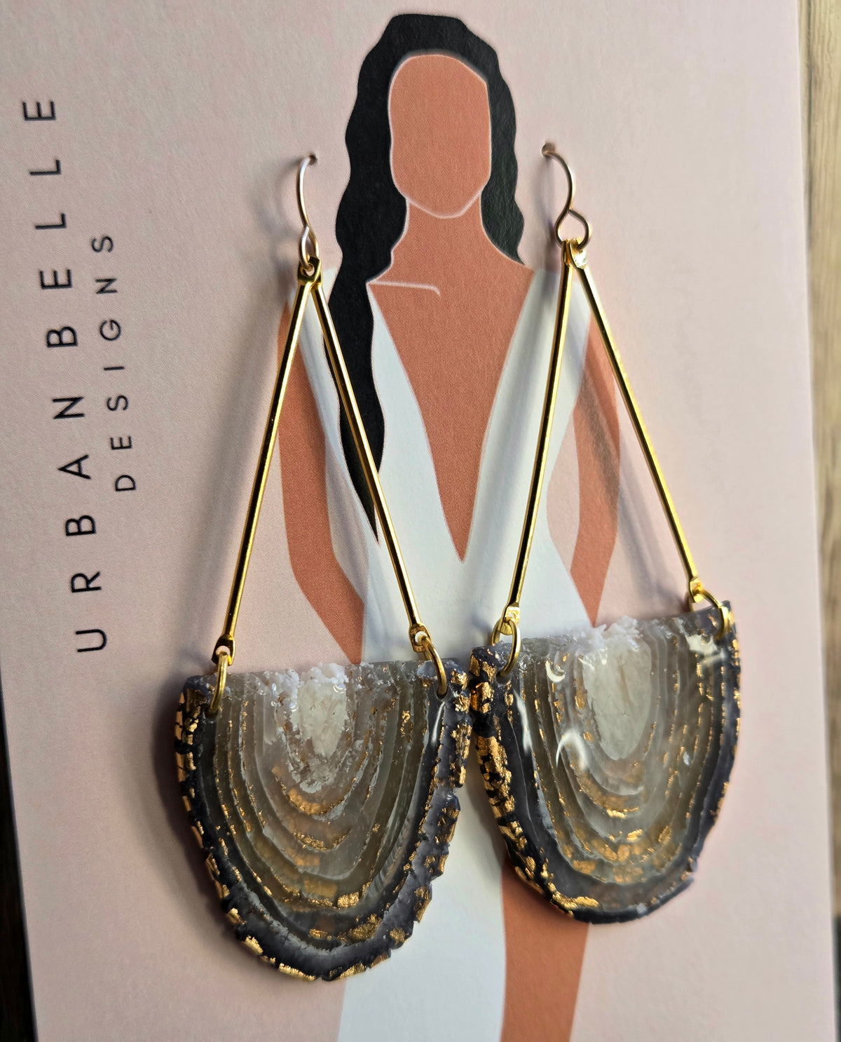 GAIA 14K Gold Filled Chandelier Statement Earrings - Ash