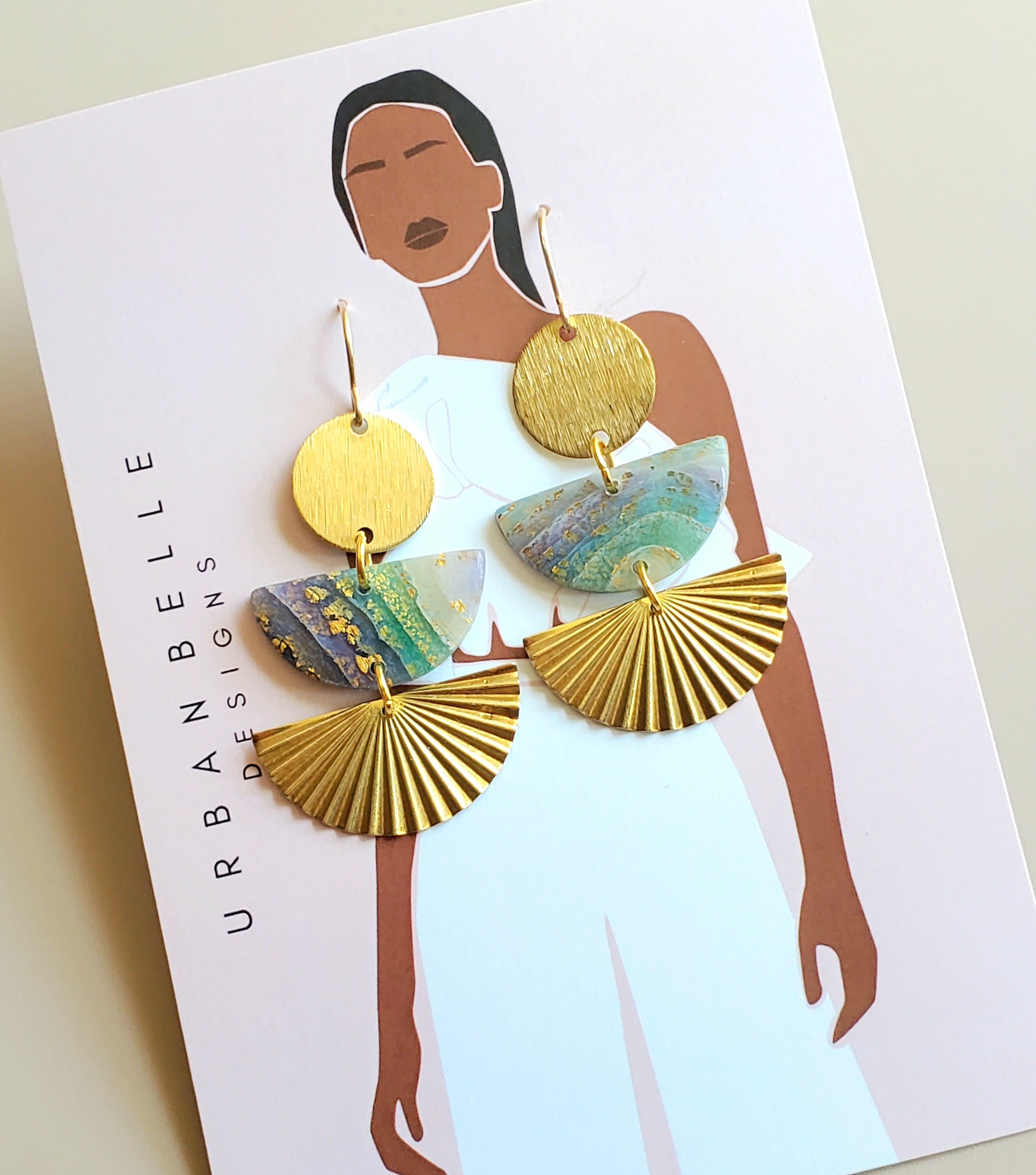 MIA Statement Earrings - Agate Meadow 14K Gold Filled