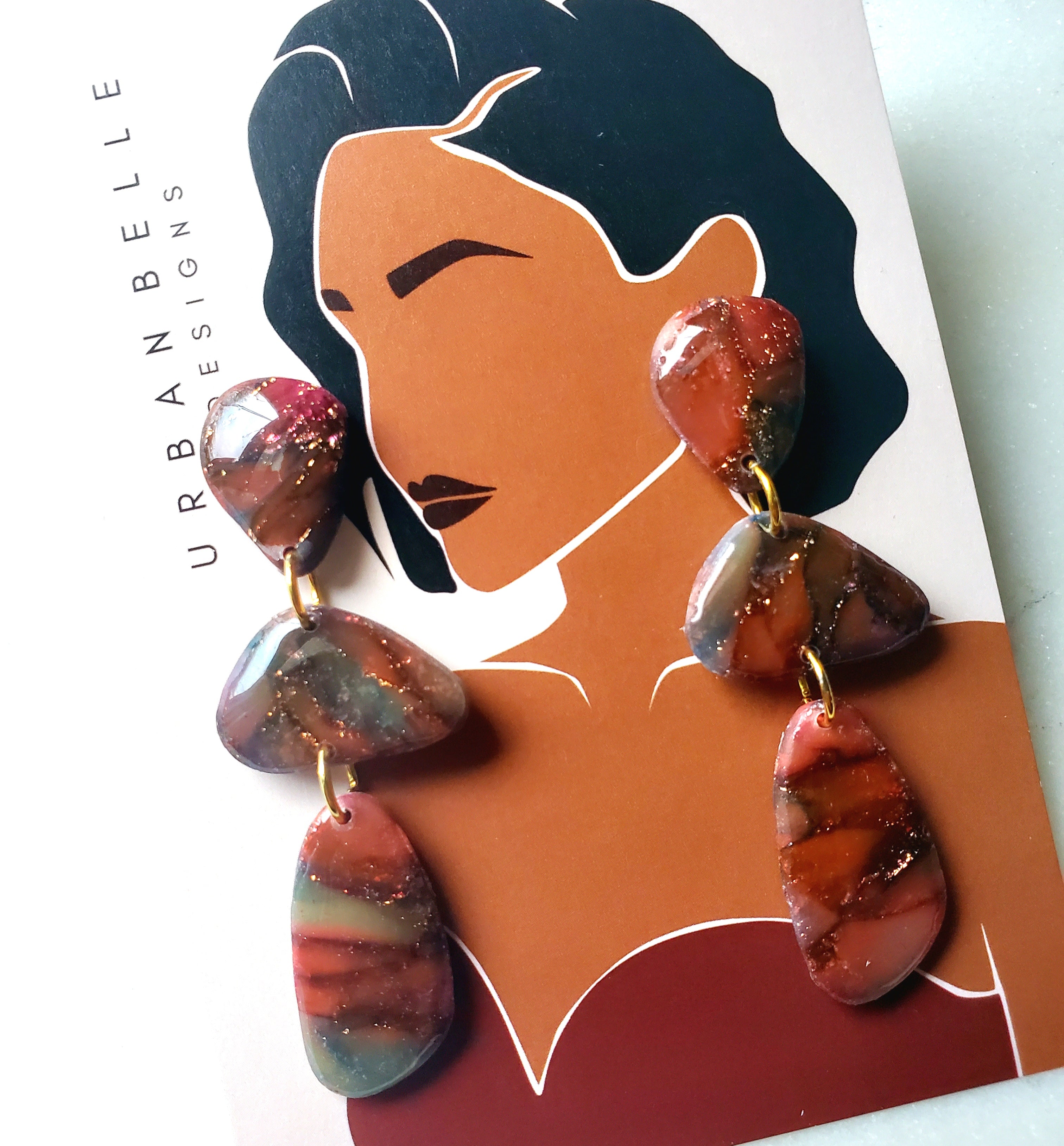 PENELOPE Gemstone Inspired Statement Earrings