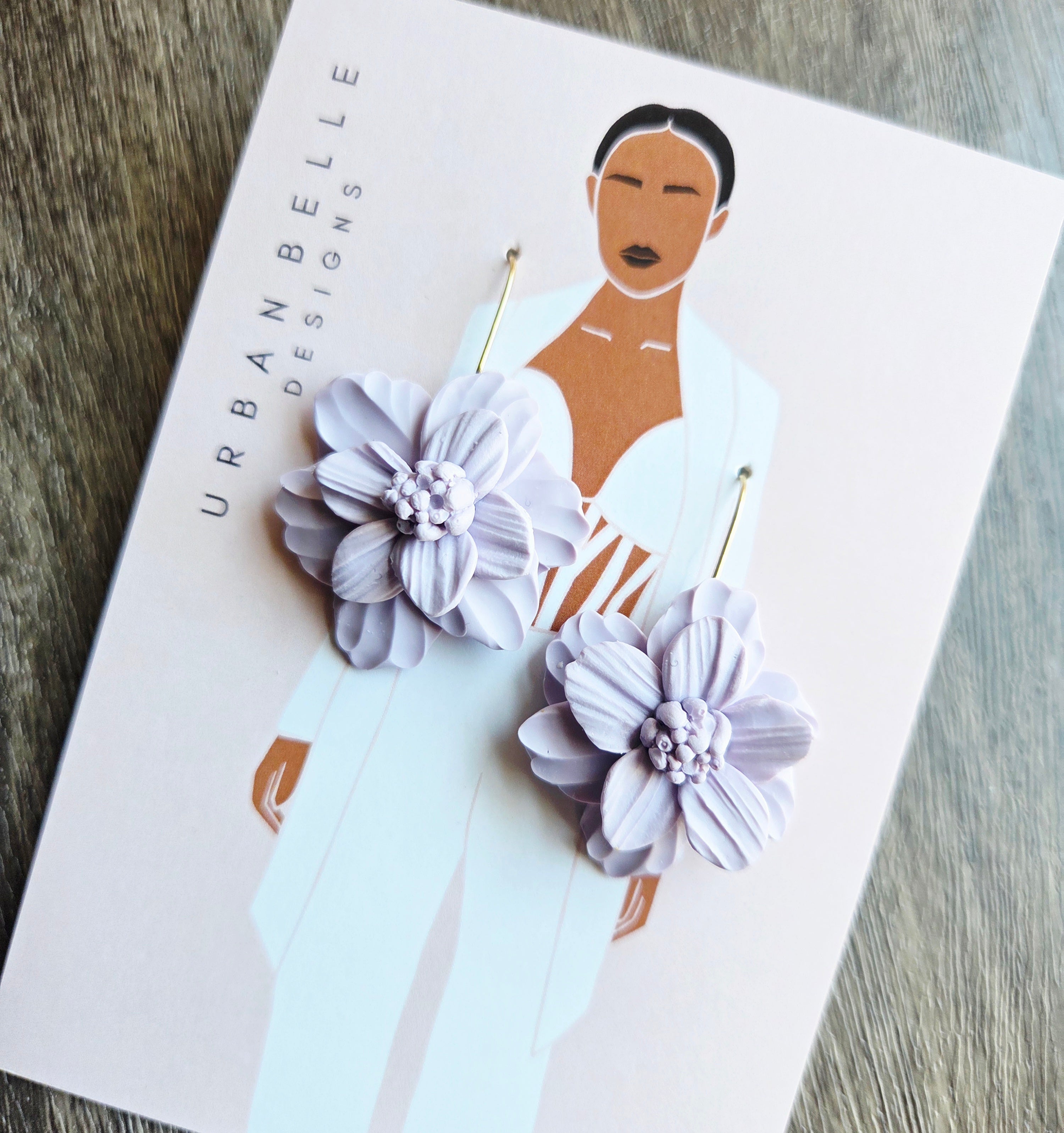 SIMPLY JOSIE Sampaguita Earrings - Lavender/Rose Pink