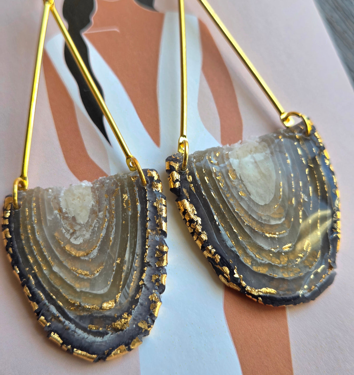 GAIA 14K Gold Filled Chandelier Statement Earrings - Ash