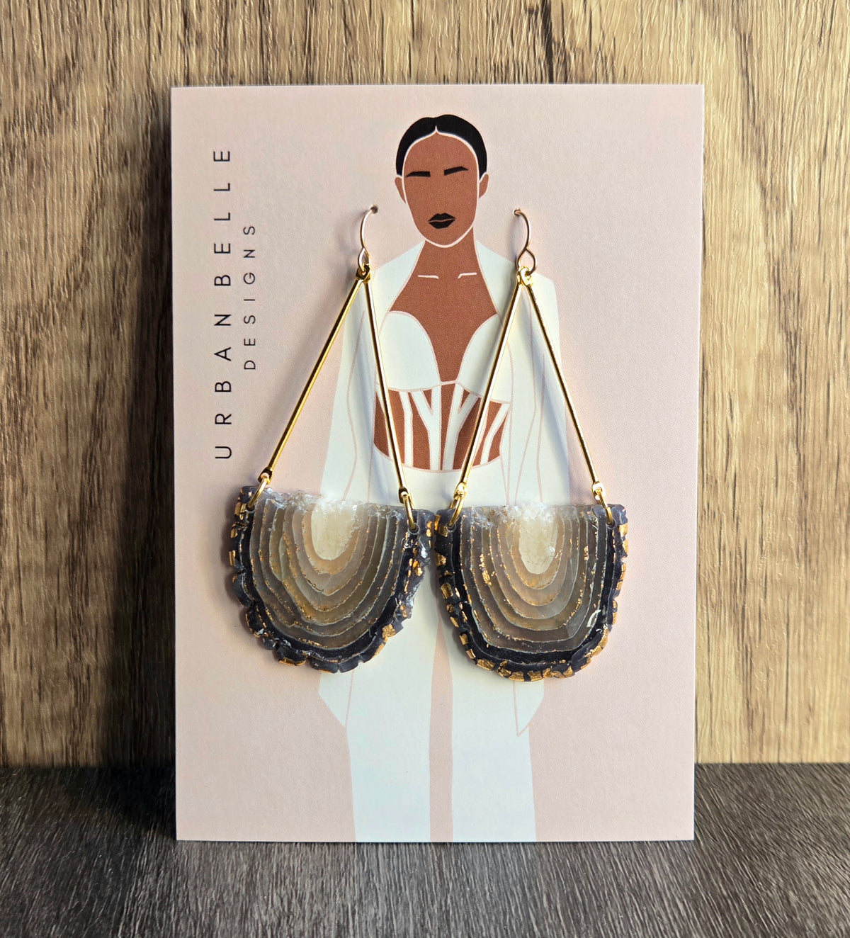 GAIA 14K Gold Filled Chandelier Statement Earrings - Ash