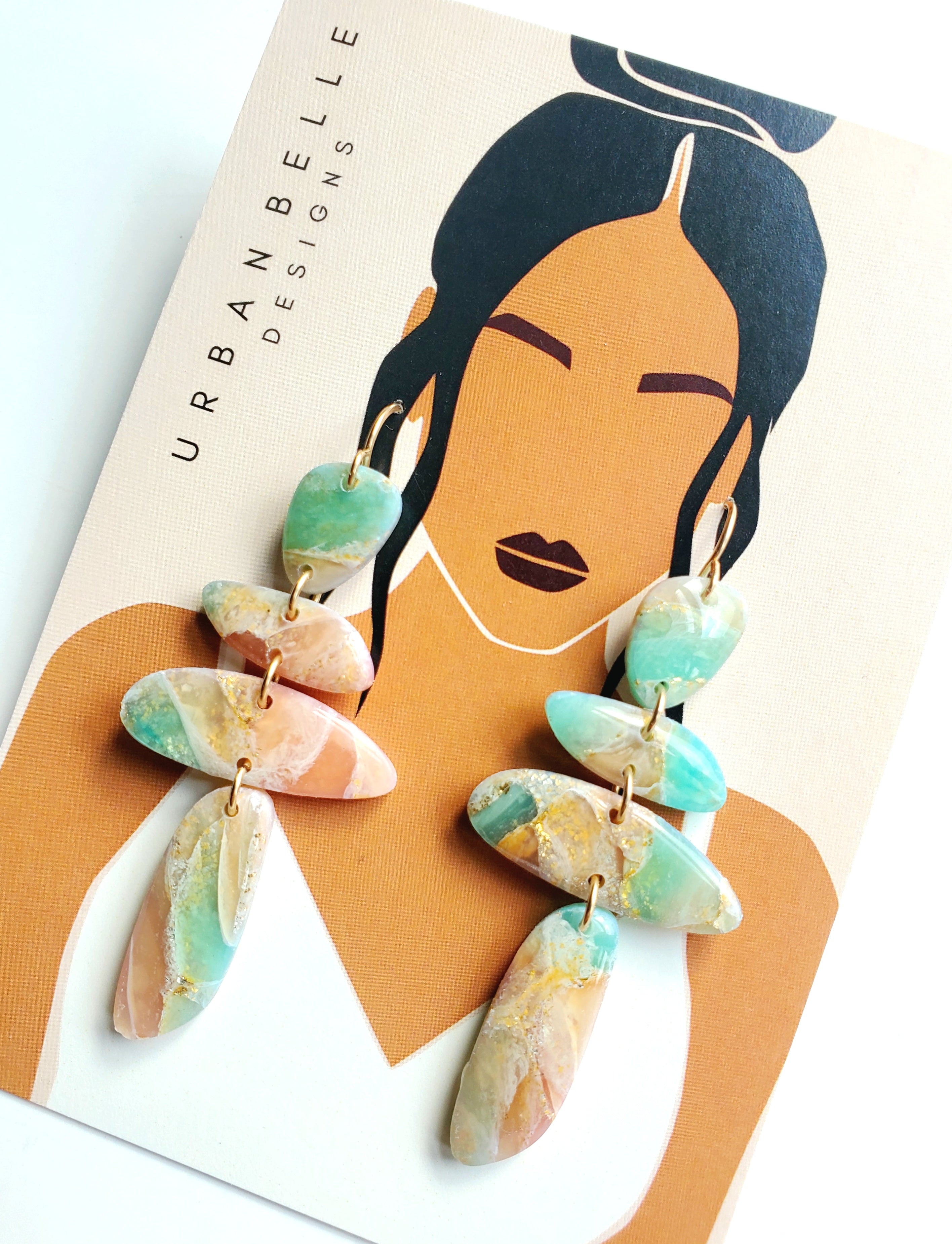 SERENA Agate Inspired Statement Earrings - Various Styles