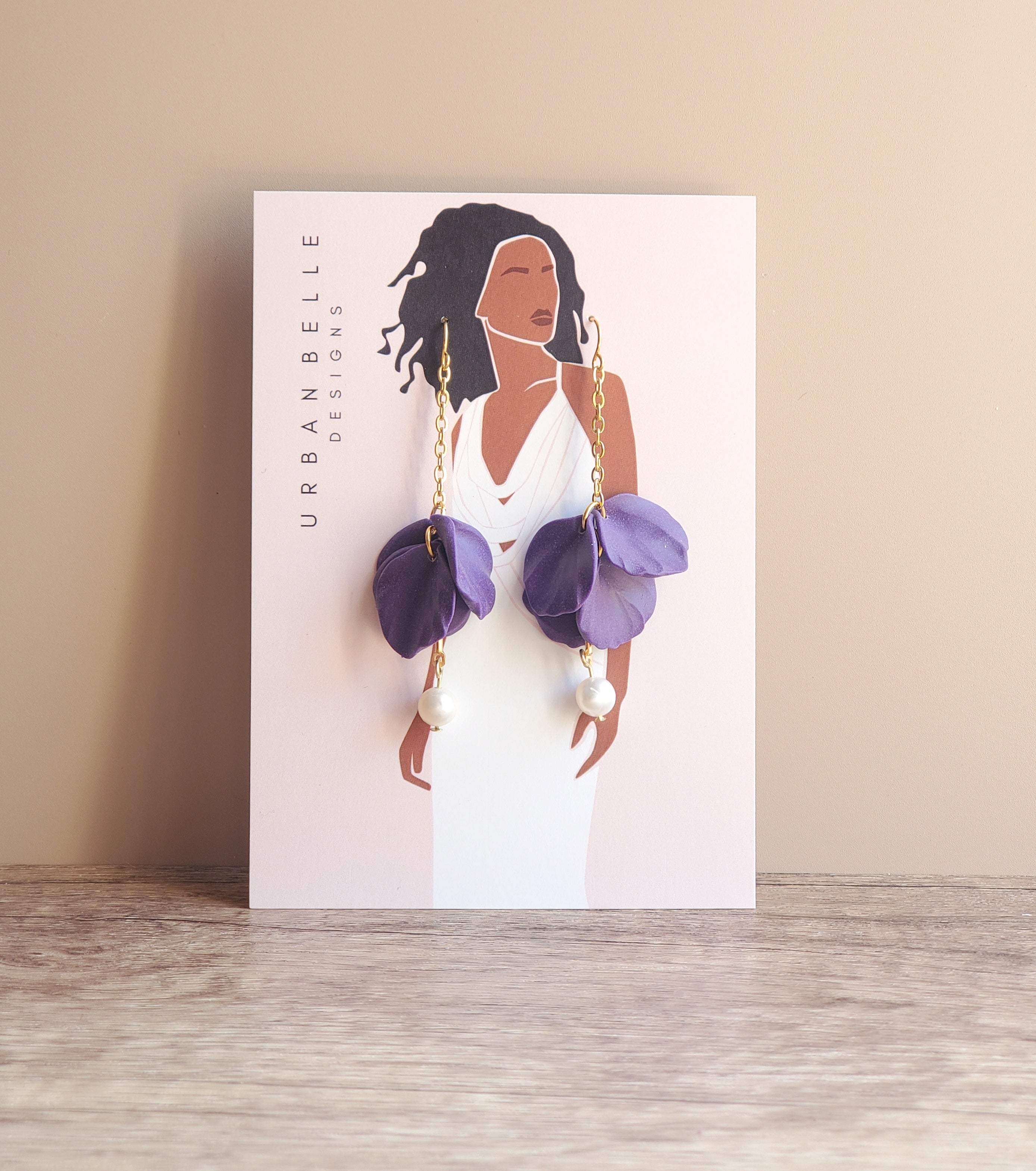 FINA Petal Drop Pearl Earrings - Various Colors