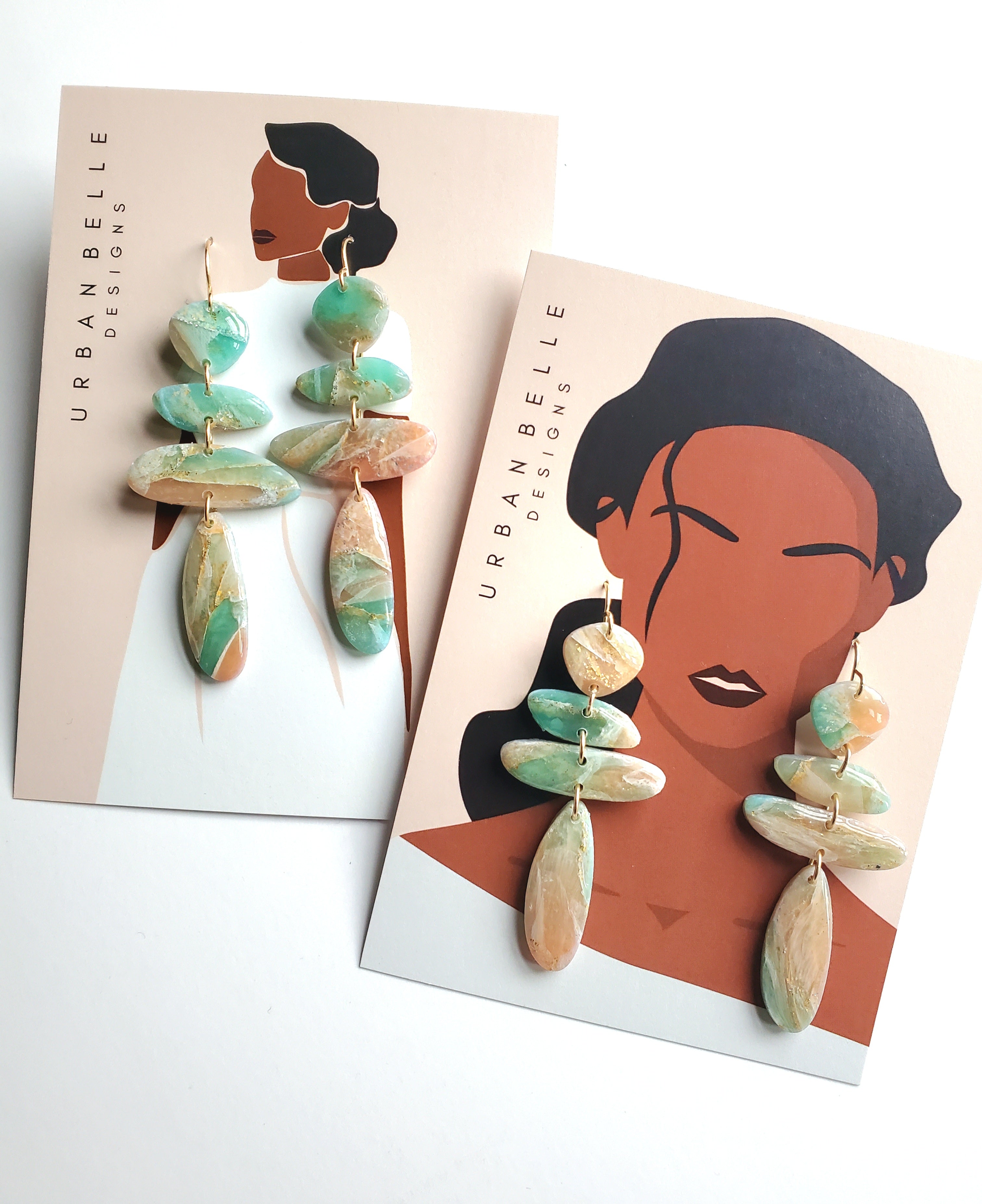 SERENA Agate Inspired Statement Earrings - Various Styles