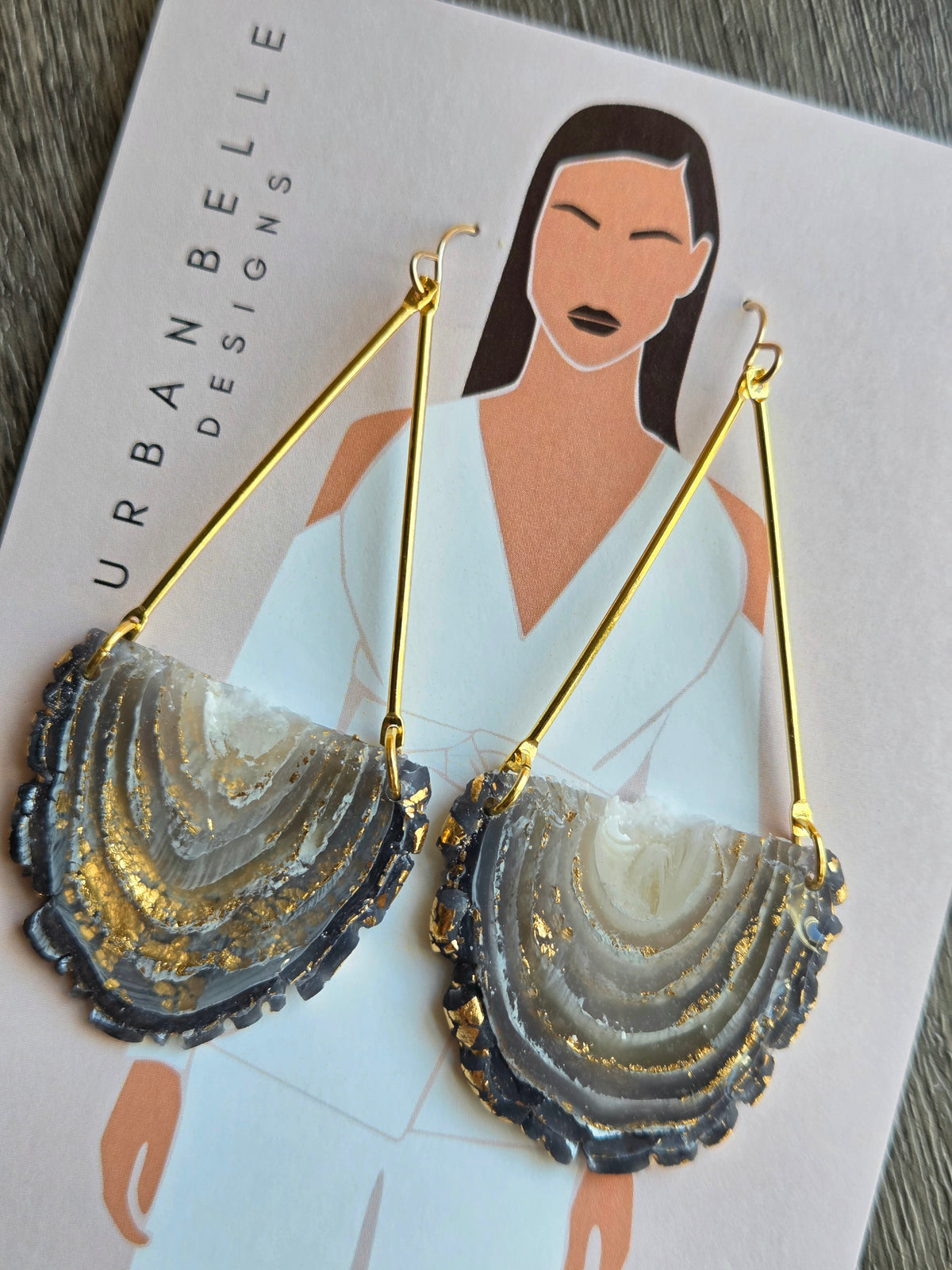 GAIA 14K Gold Filled Chandelier Statement Earrings - Ash