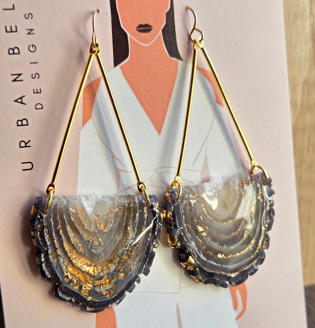 GAIA 14K Gold Filled Chandelier Statement Earrings - Ash