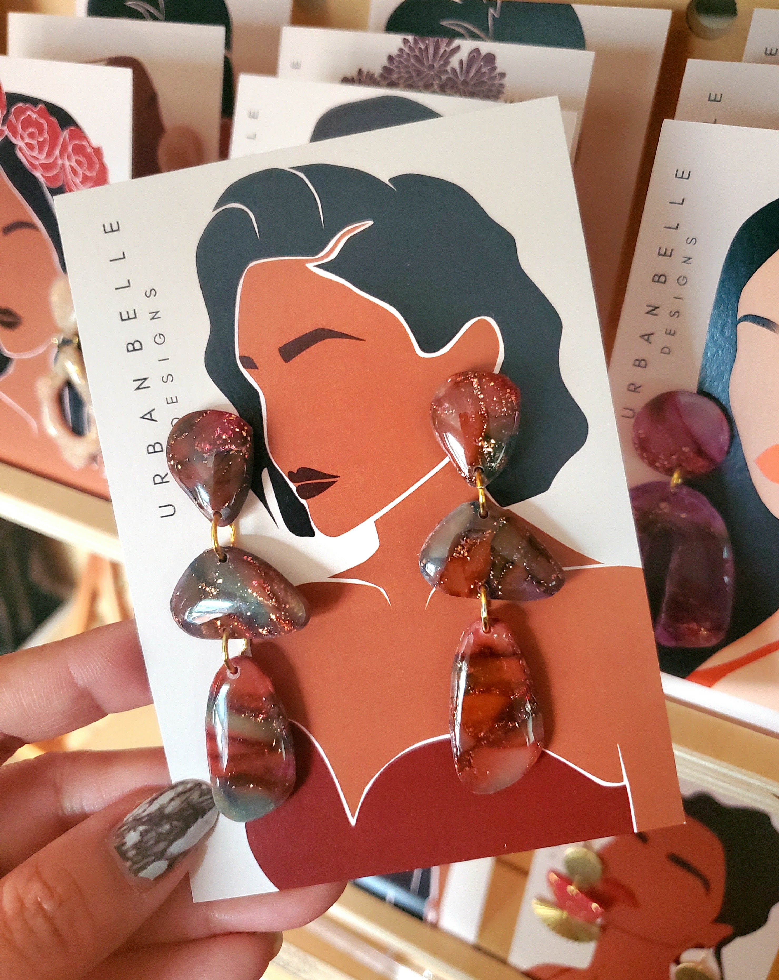 PENELOPE Gemstone Inspired Statement Earrings