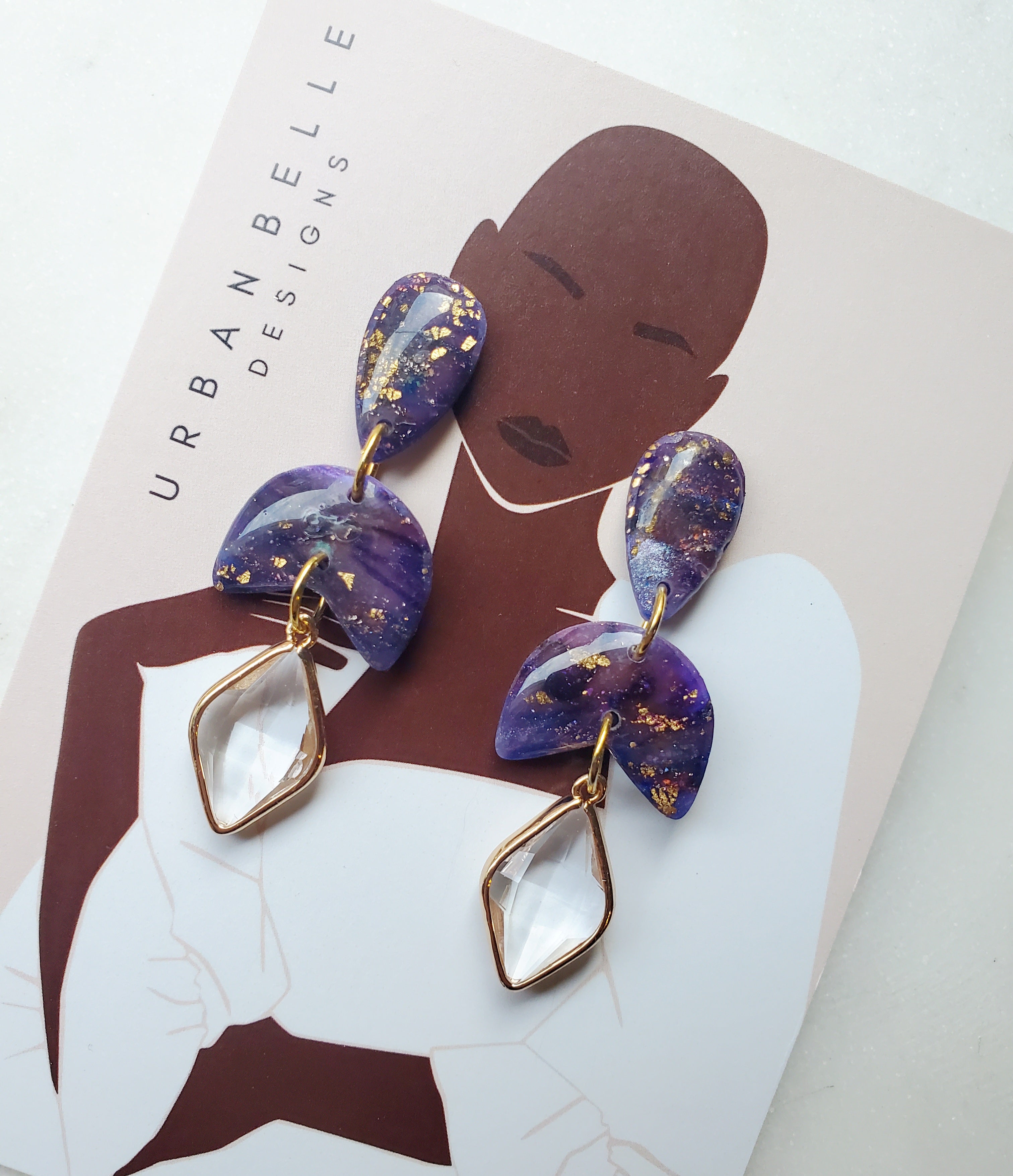 JASMINE Glass Statement Earrings