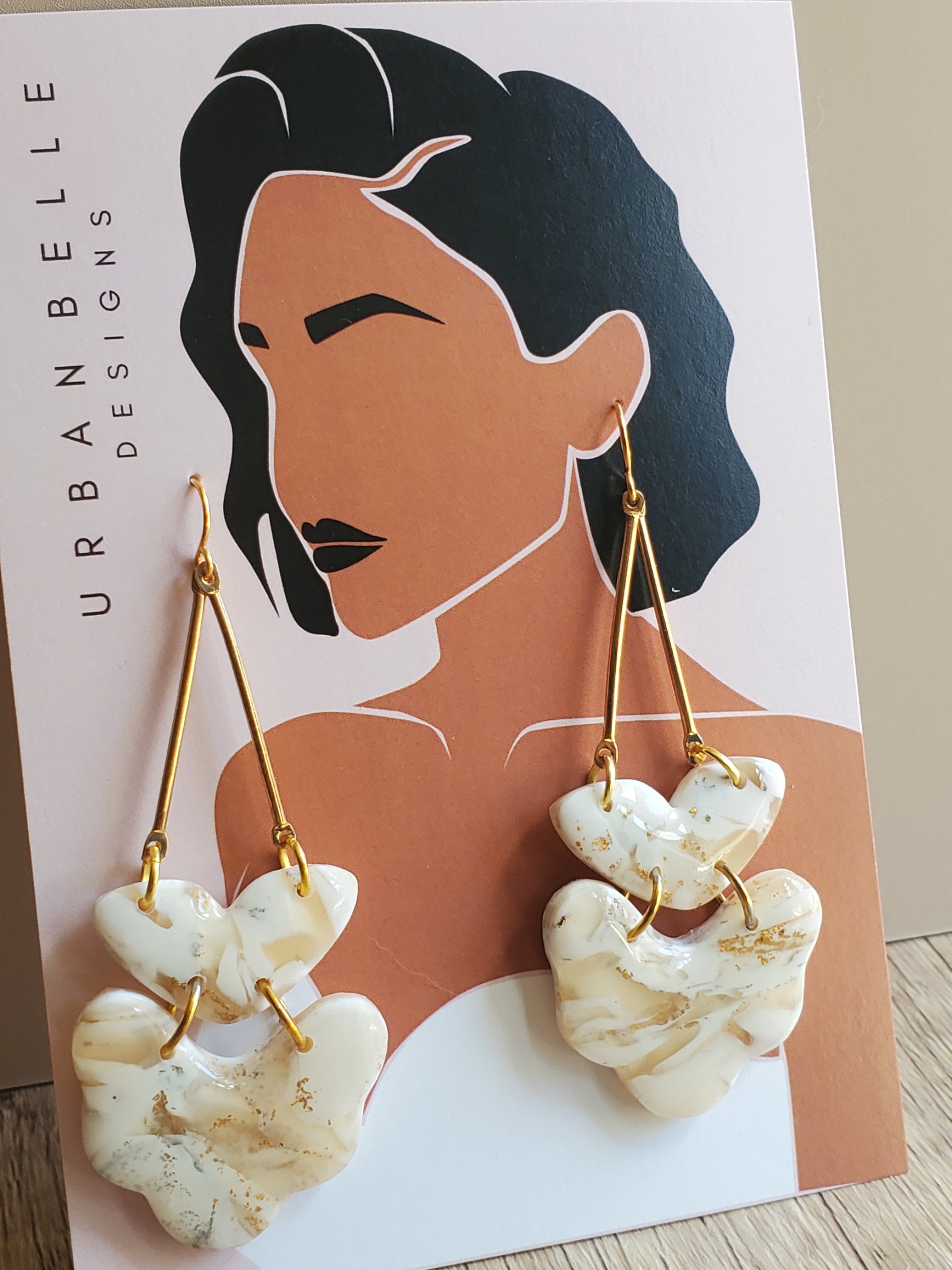 VERONICA Marbled Statement Earrings