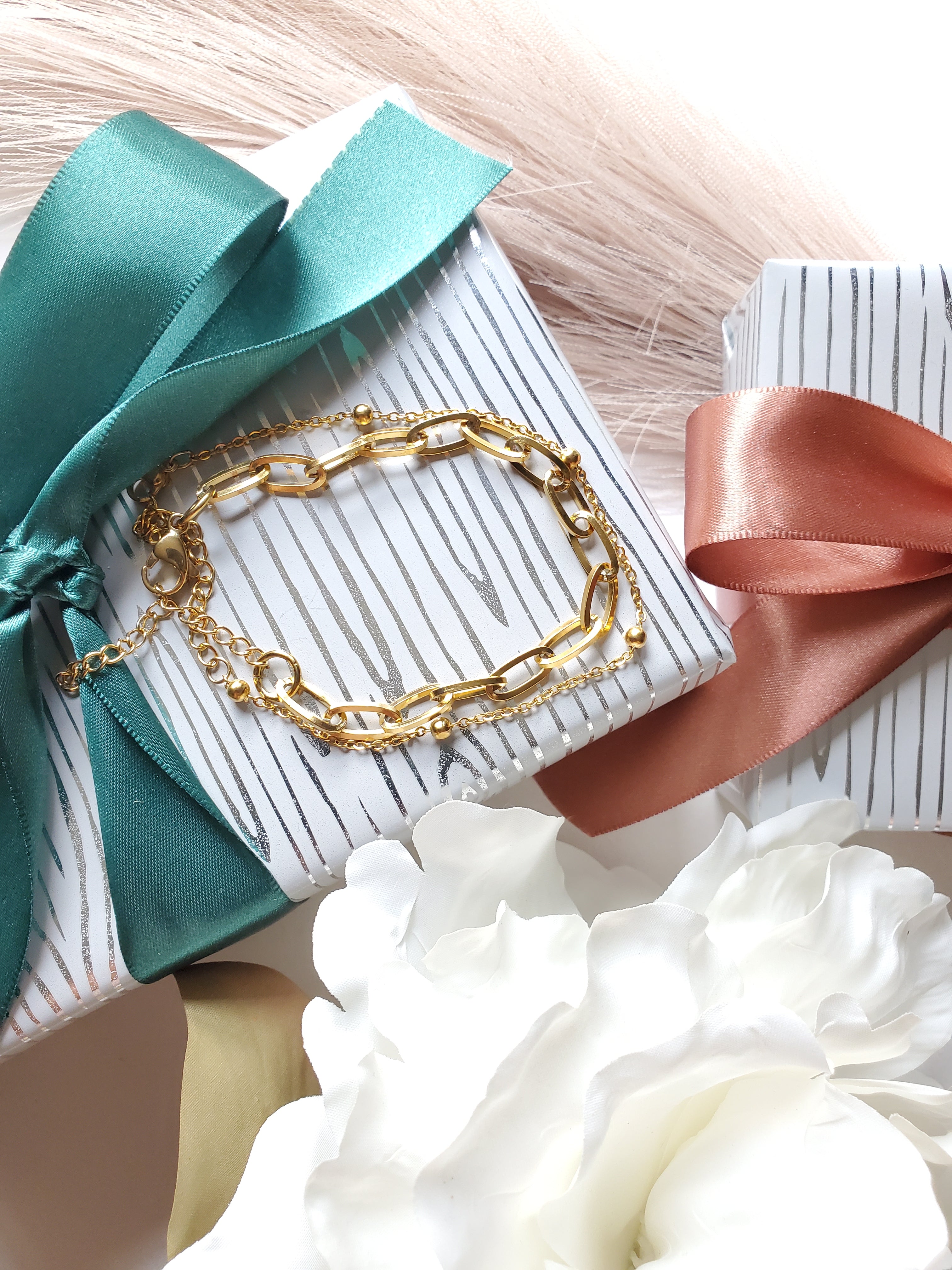 Dainty Layered Bracelet Duo