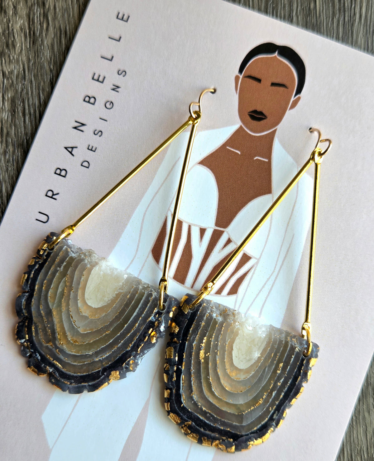 GAIA 14K Gold Filled Chandelier Statement Earrings - Ash