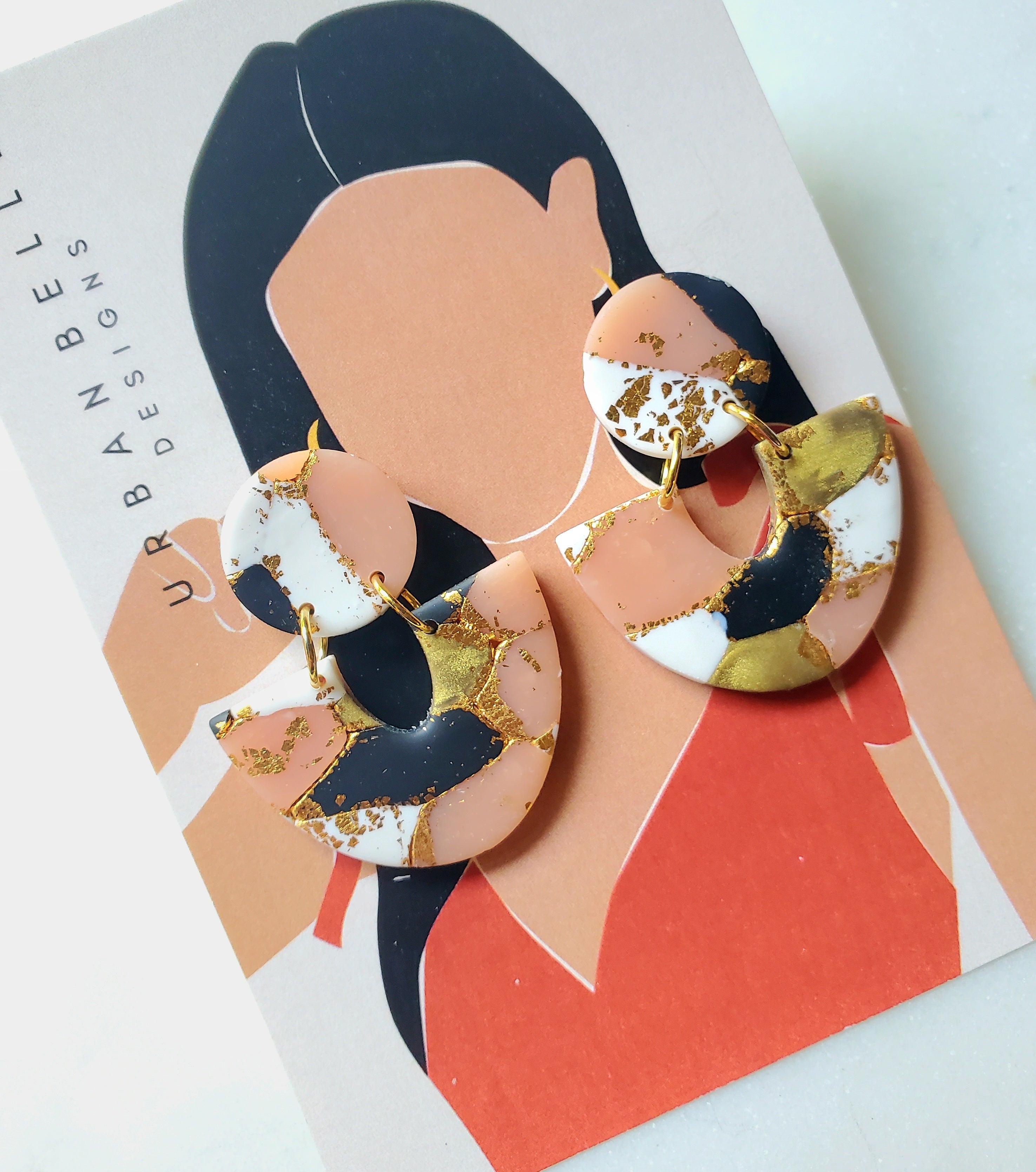 LOLA Statement Earrings - Terrazzo