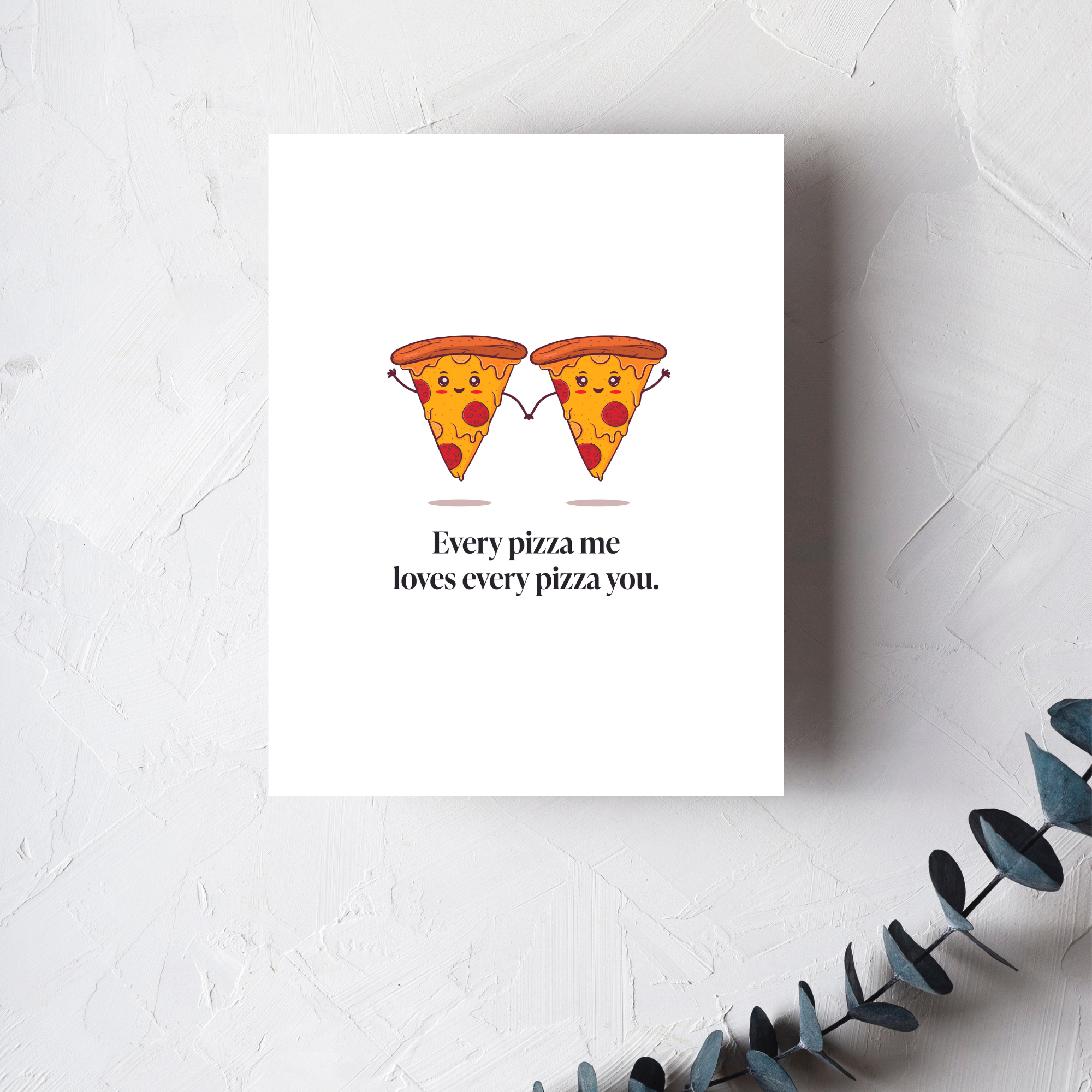 Pizza Love Greeting Card